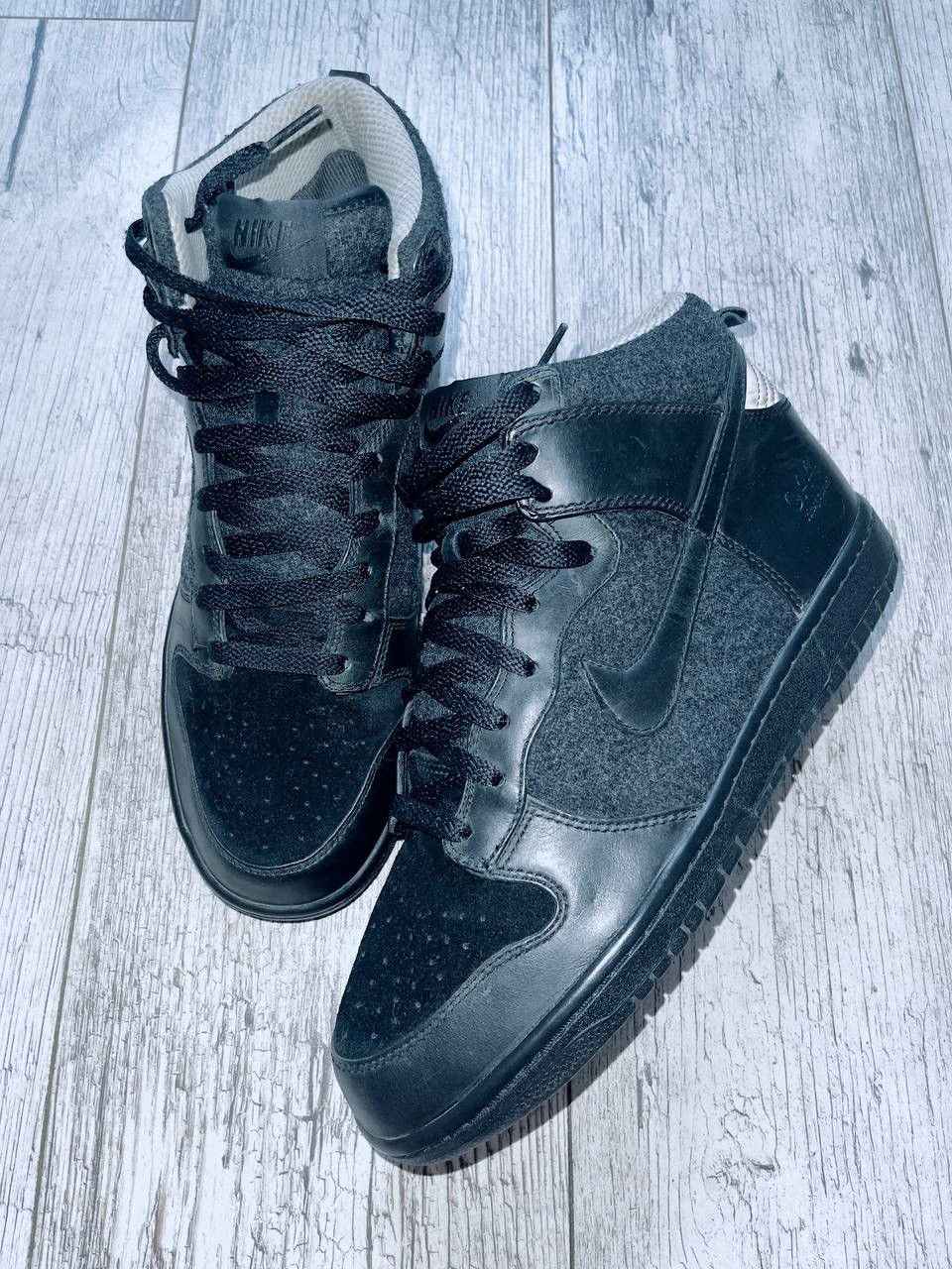 Leather × Nike Dunk Hi Spark Sticky Rubber Stussy Jordan CDG Atmos Size US 10 / EU 43 - 3 Thumbnail