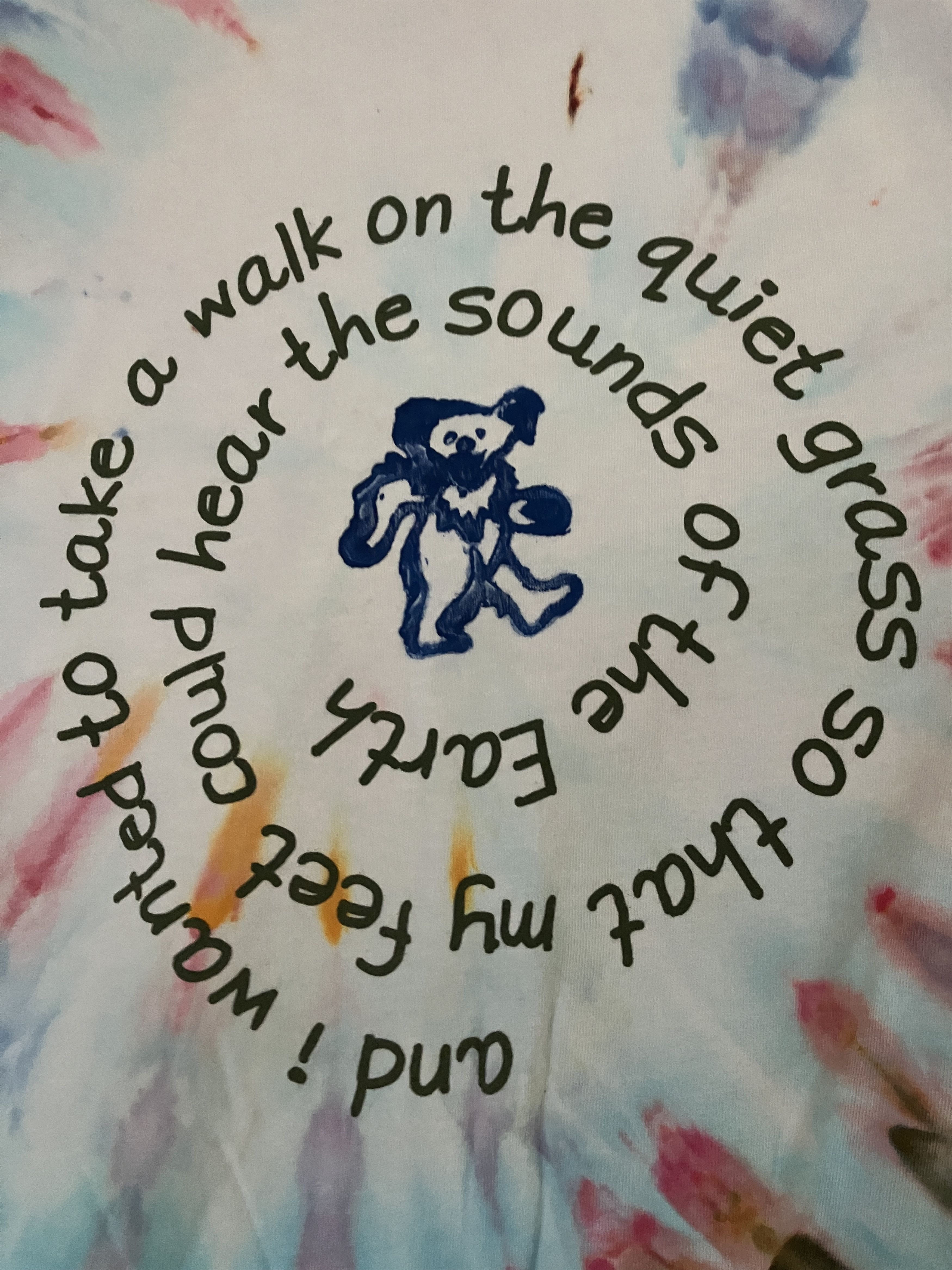 Grateful Dead × Vintage Thunder Shout Walking Bear Tie Dye Tee Size US XL / EU 56 / 4 - 4 Thumbnail