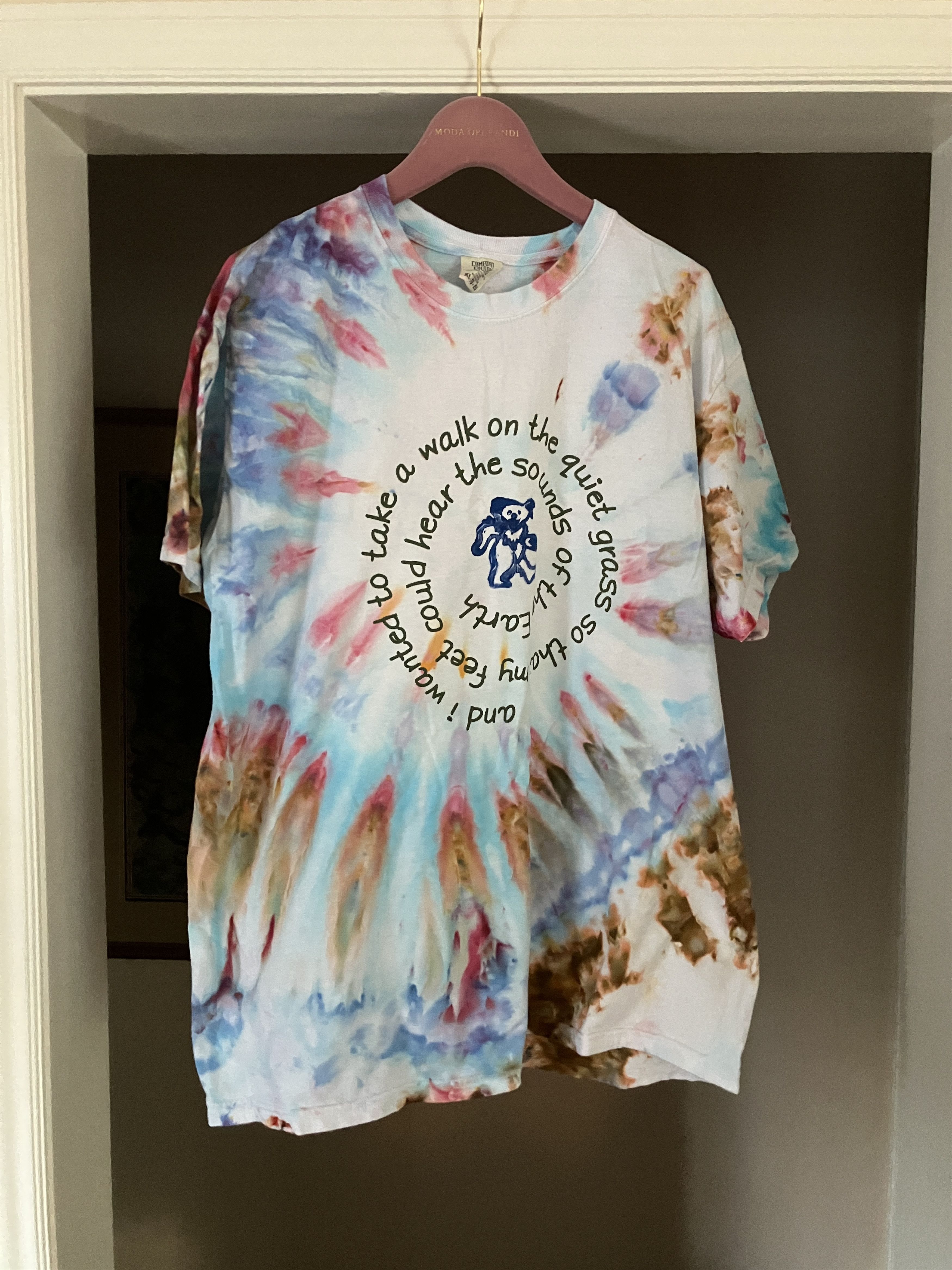 Grateful Dead × Vintage Thunder Shout Walking Bear Tie Dye Tee Size US XL / EU 56 / 4 - 2 Thumbnail