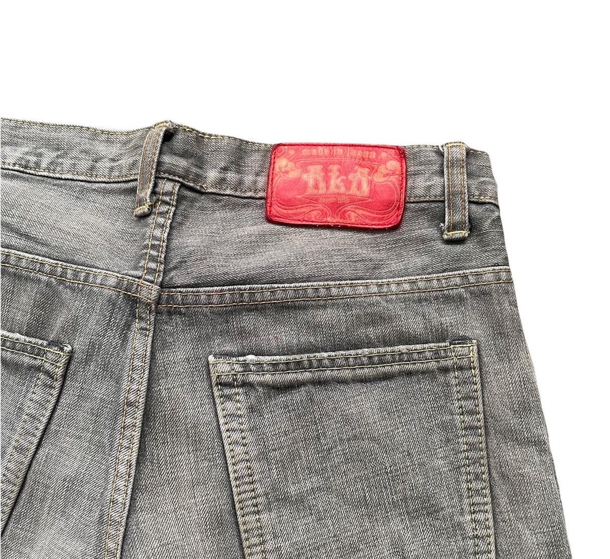 Japanese Brand Vintage Aka Nappie Hills Graphite Faded Wash Denim Size US 31 - 7 Thumbnail