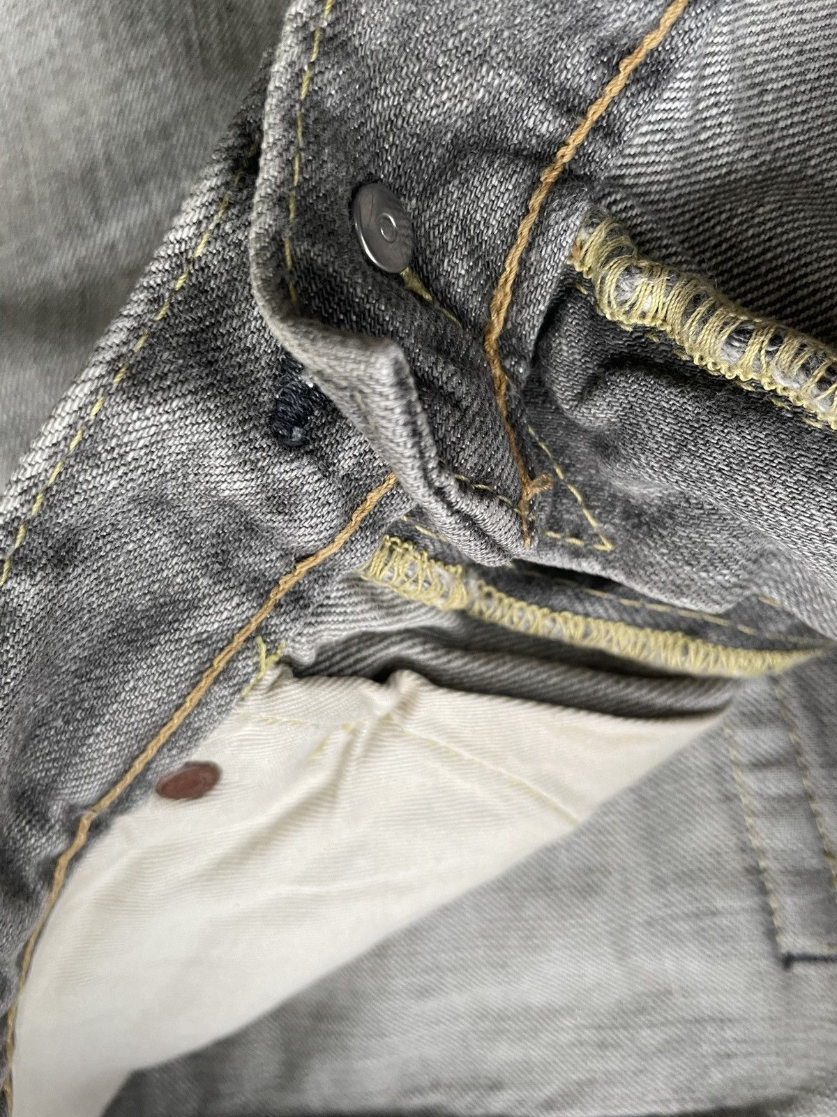 Japanese Brand Vintage Aka Nappie Hills Graphite Faded Wash Denim Size US 31 - 17 Thumbnail