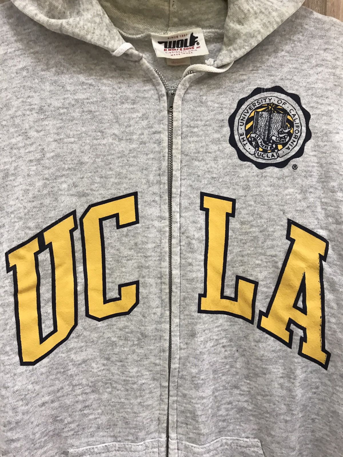Other Vintage 🔥 UCLA Distressed Hoodie Zipper Size US M / EU 48-50 / 2 - 6 Thumbnail