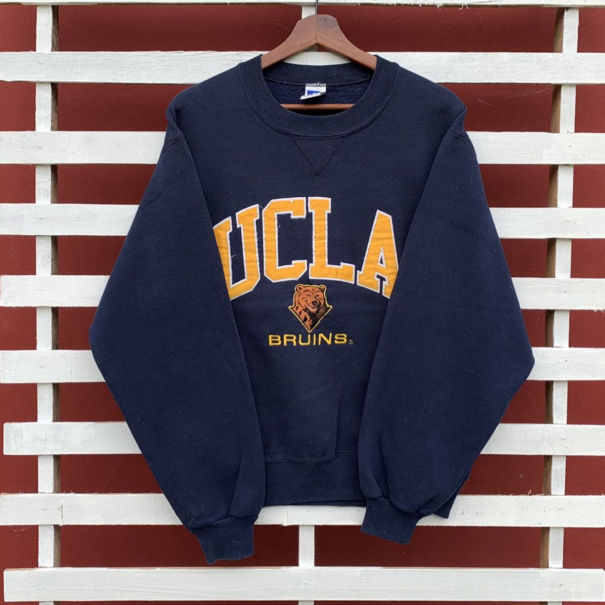 image of American College x Russell Athletic Vintage 90's Russell Ucla Bruins Sweatshirt Embroidered Logo in