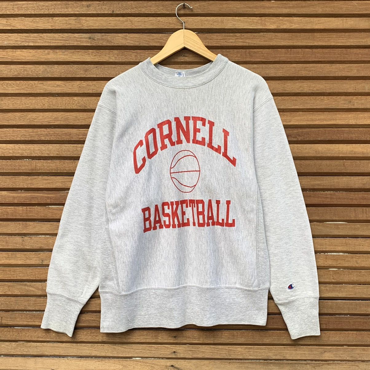 image of American College x Champion Vintage 1980S Champion Reverse Weave X Cornell Basketball in Grey (Size