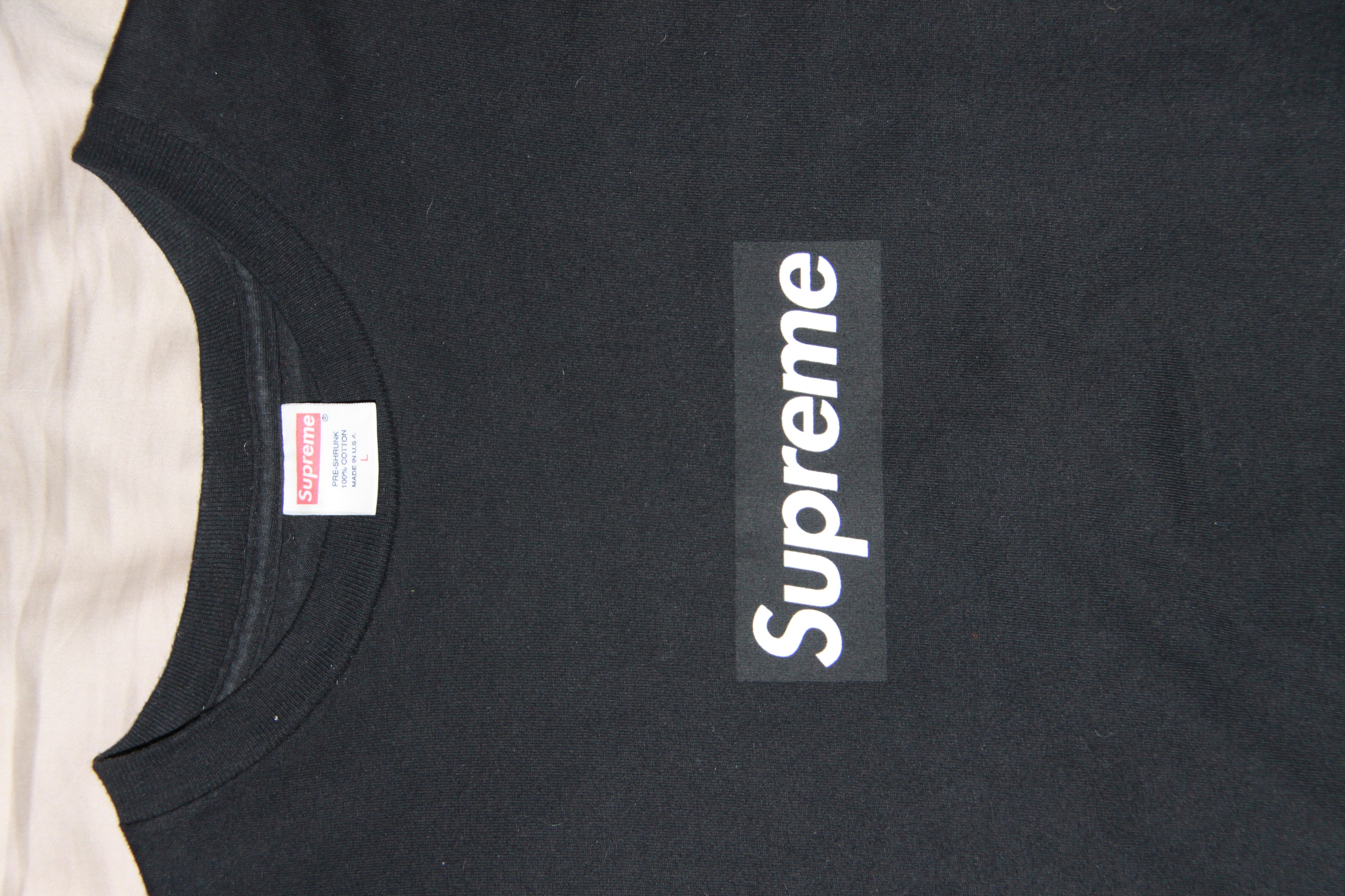 Supreme '07 Black on Black Box logo Tee Size US L / EU 52-54 / 3 - 6 Thumbnail