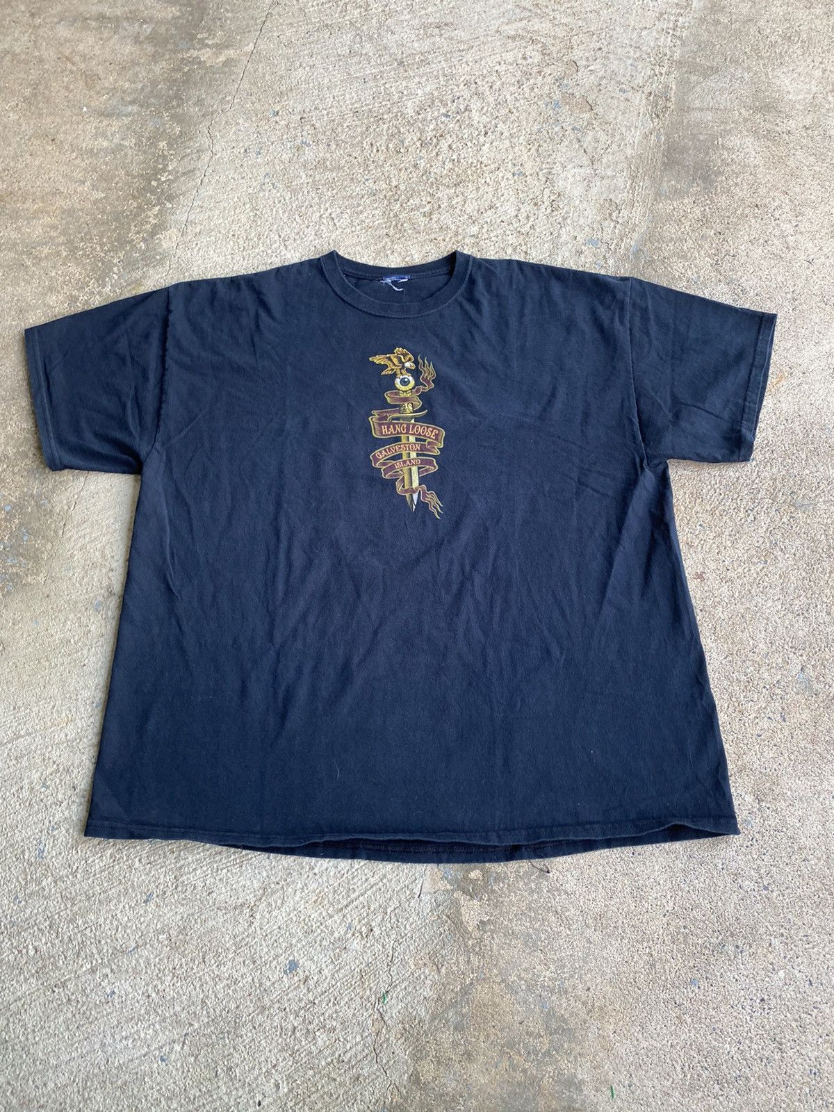Japanese Brand × Vintage Vintage Y2K Hang Loose Surf Skate Tattoo Shirt Size US XL / EU 56 / 4 - 1 Thumbnail