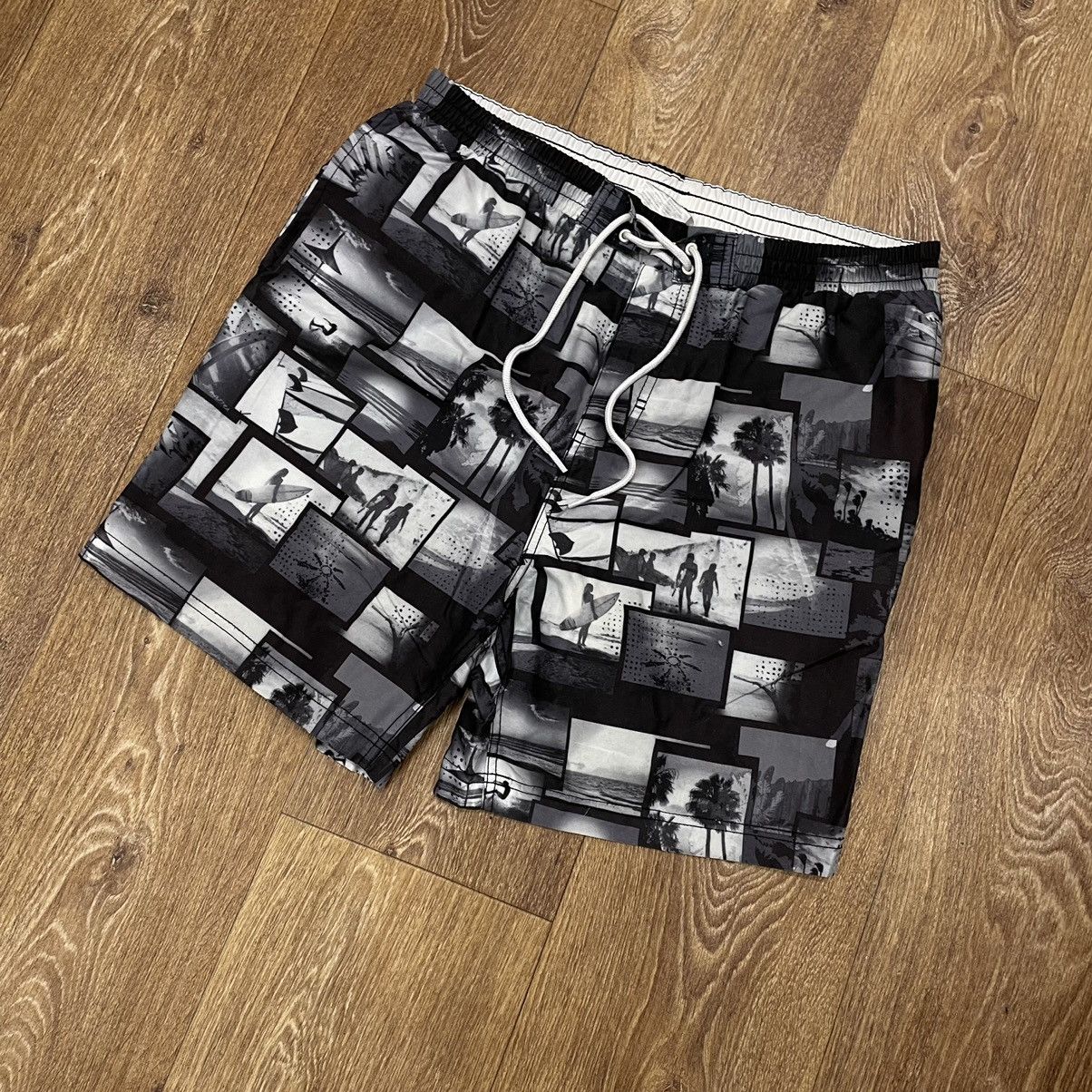 Beauty Beast Vintage 90s Art Hawaii Shorts Swim Wear Y2K Streetwear Size US 32 / EU 48 - 2 Thumbnail