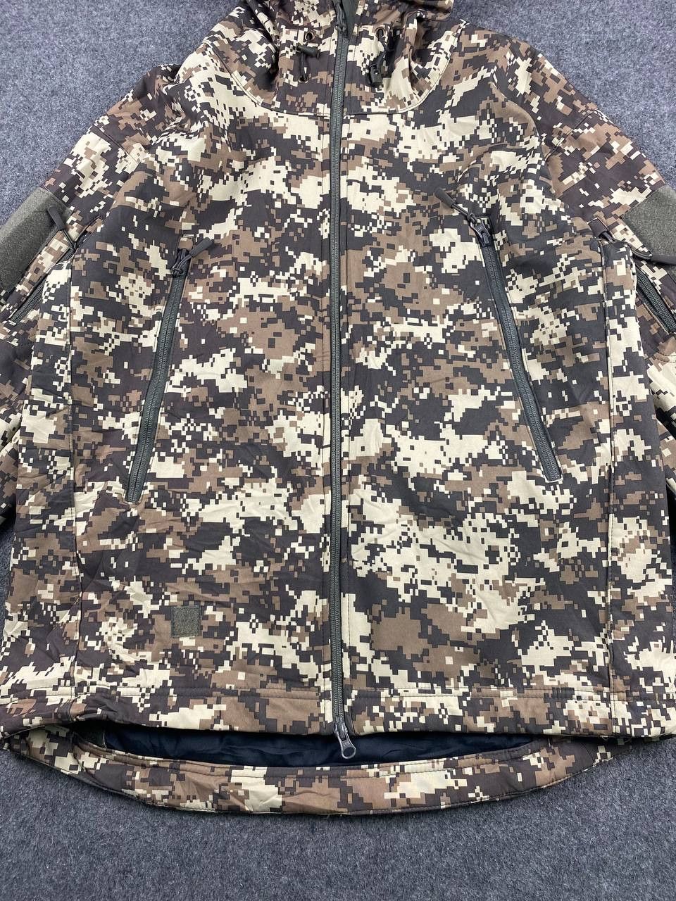 military digital camo jacket fleece lining