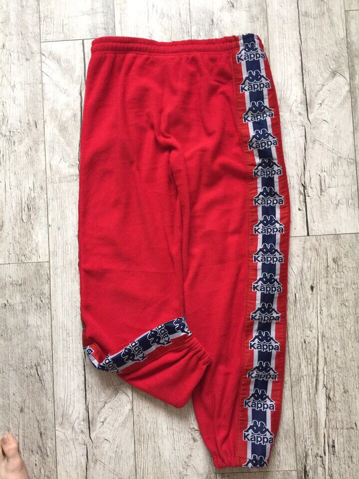 image of Italian Designers x Kappa Fleece Jogger Champion Fila Ellesse Stussy Polosport in Red (Size 30)