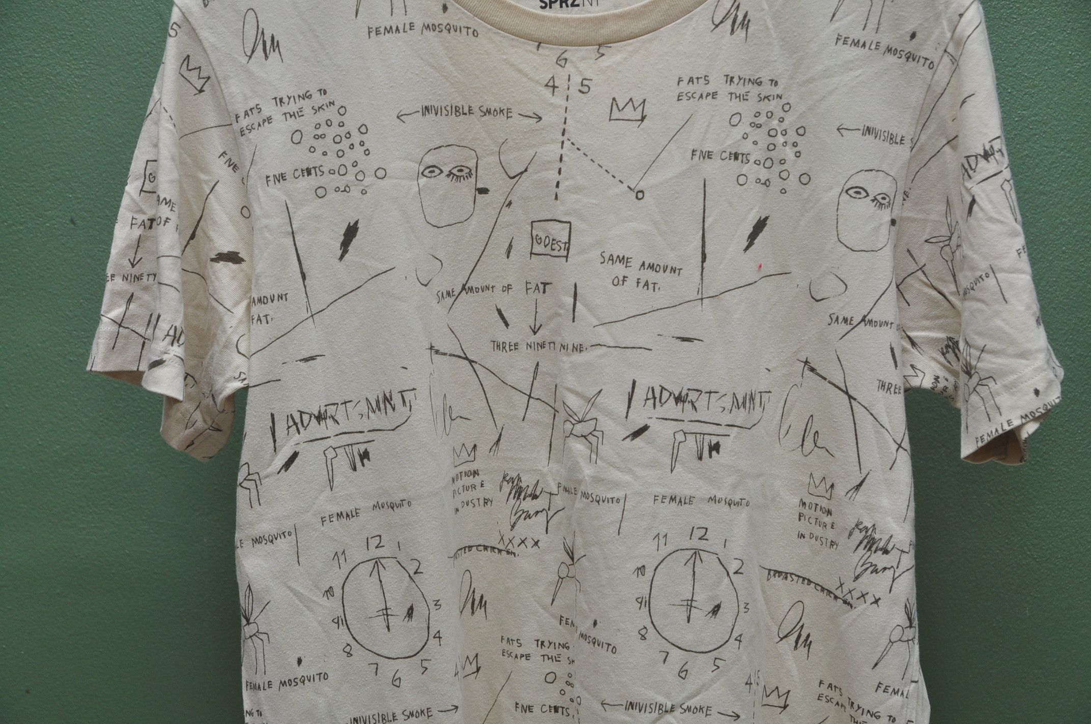 Japanese Brand Jean Michel Basquiat X Uniqlo Full Print Shirt Size US M / EU 48-50 / 2 - 3 Thumbnail