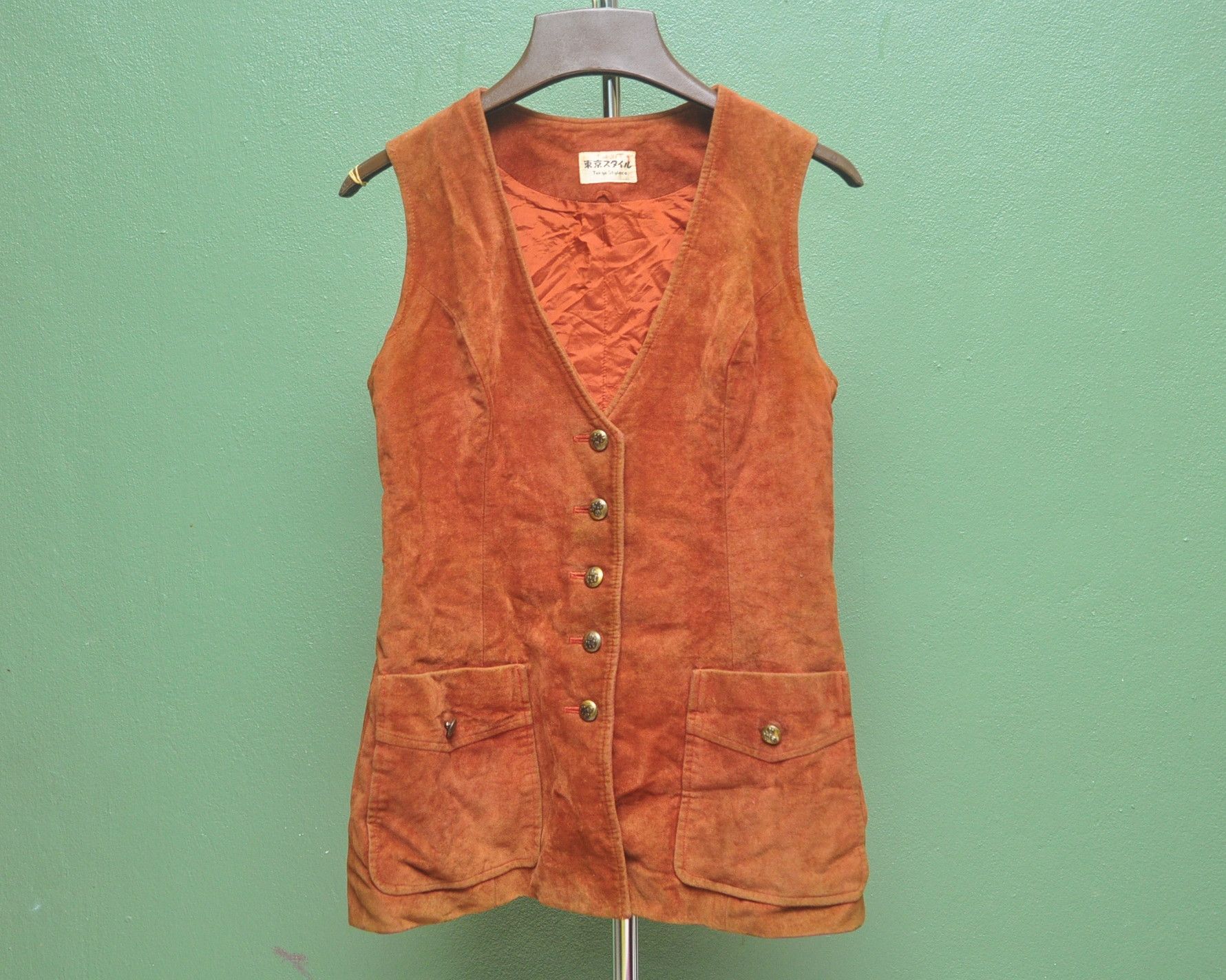 Designer × Japanese Brand × Vintage Vintage Leather Japanese Vest Size L / US 10 / IT 46 - 1 Thumbnail