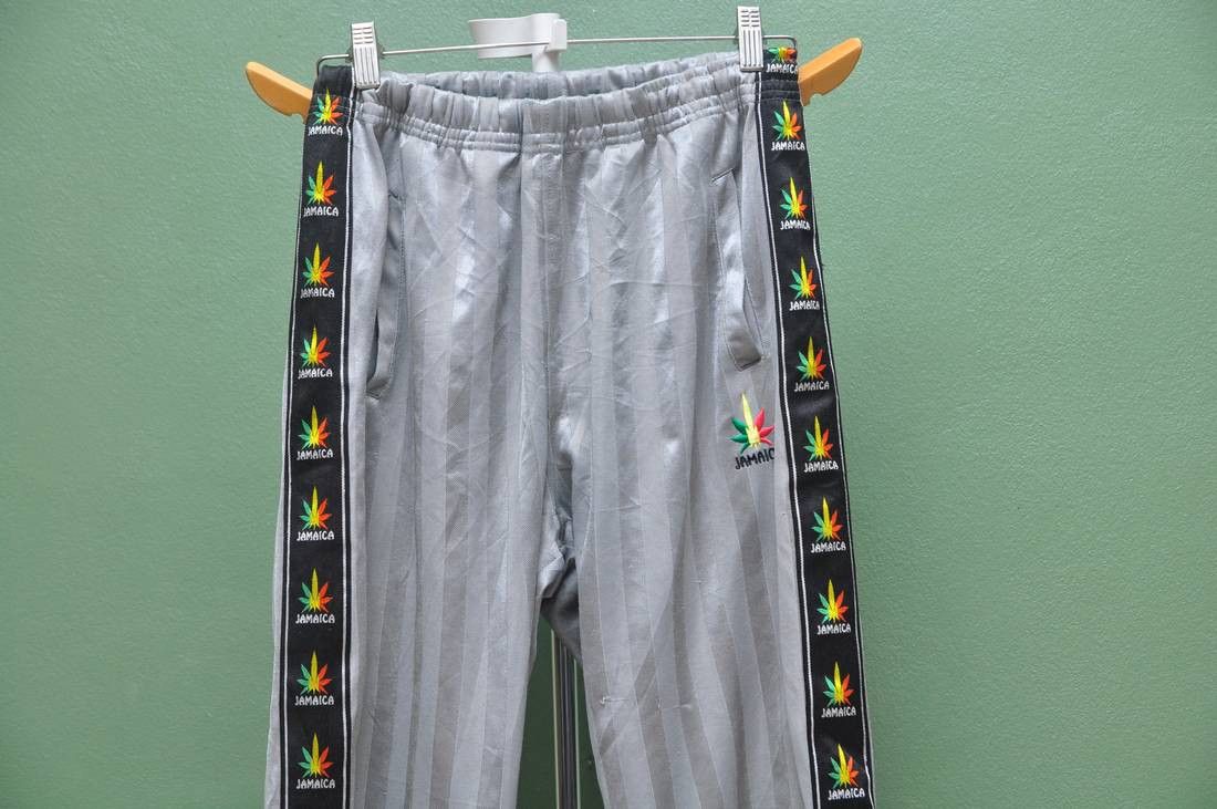 Bob Marley × Designer × Japanese Brand Vintage Jamaica Marijuana Pant Track Size US 31 - 1 Thumbnail