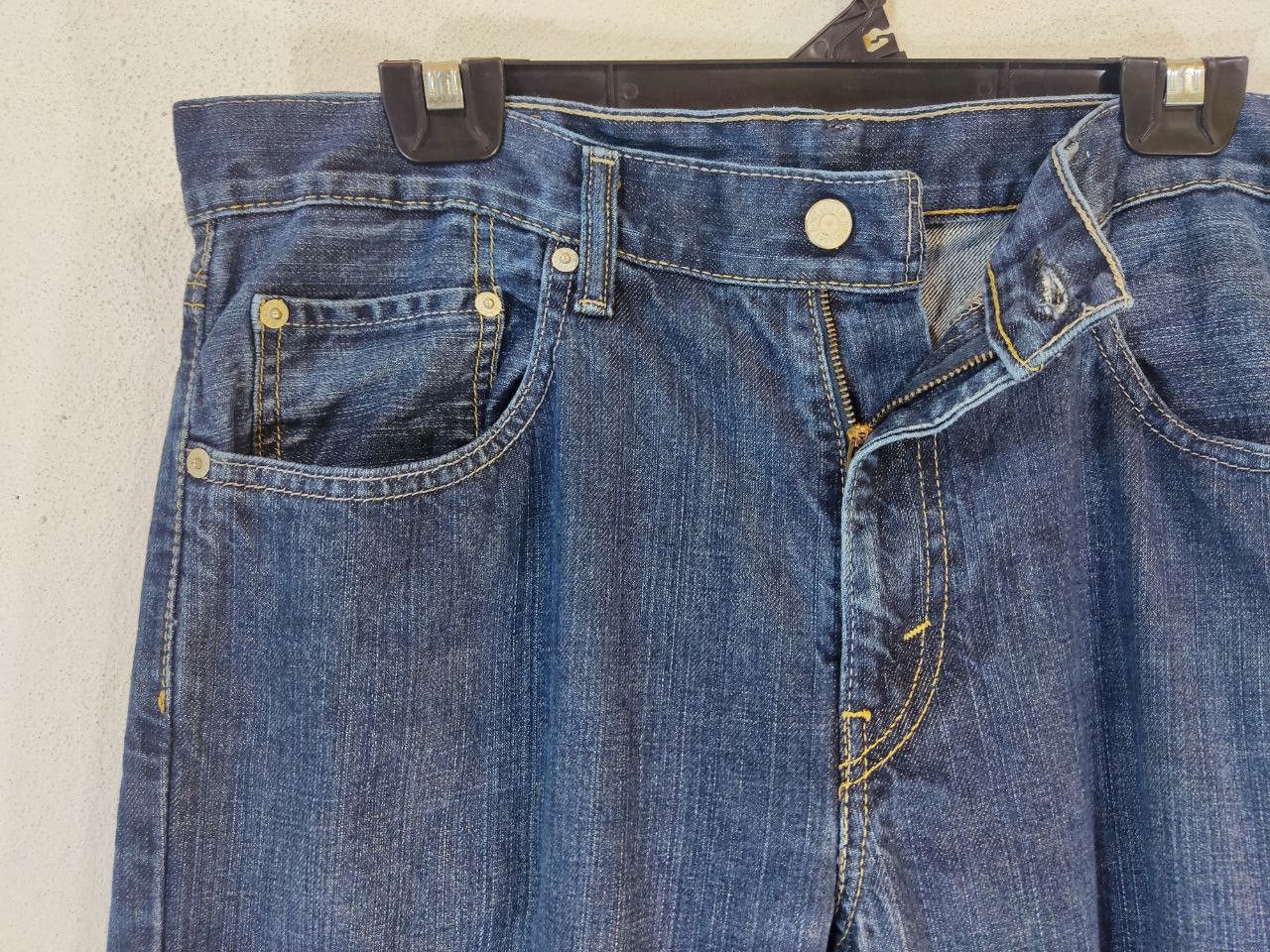 Levi's levis 559 relaxed straight distressed denim Size US 37 - 7 Thumbnail