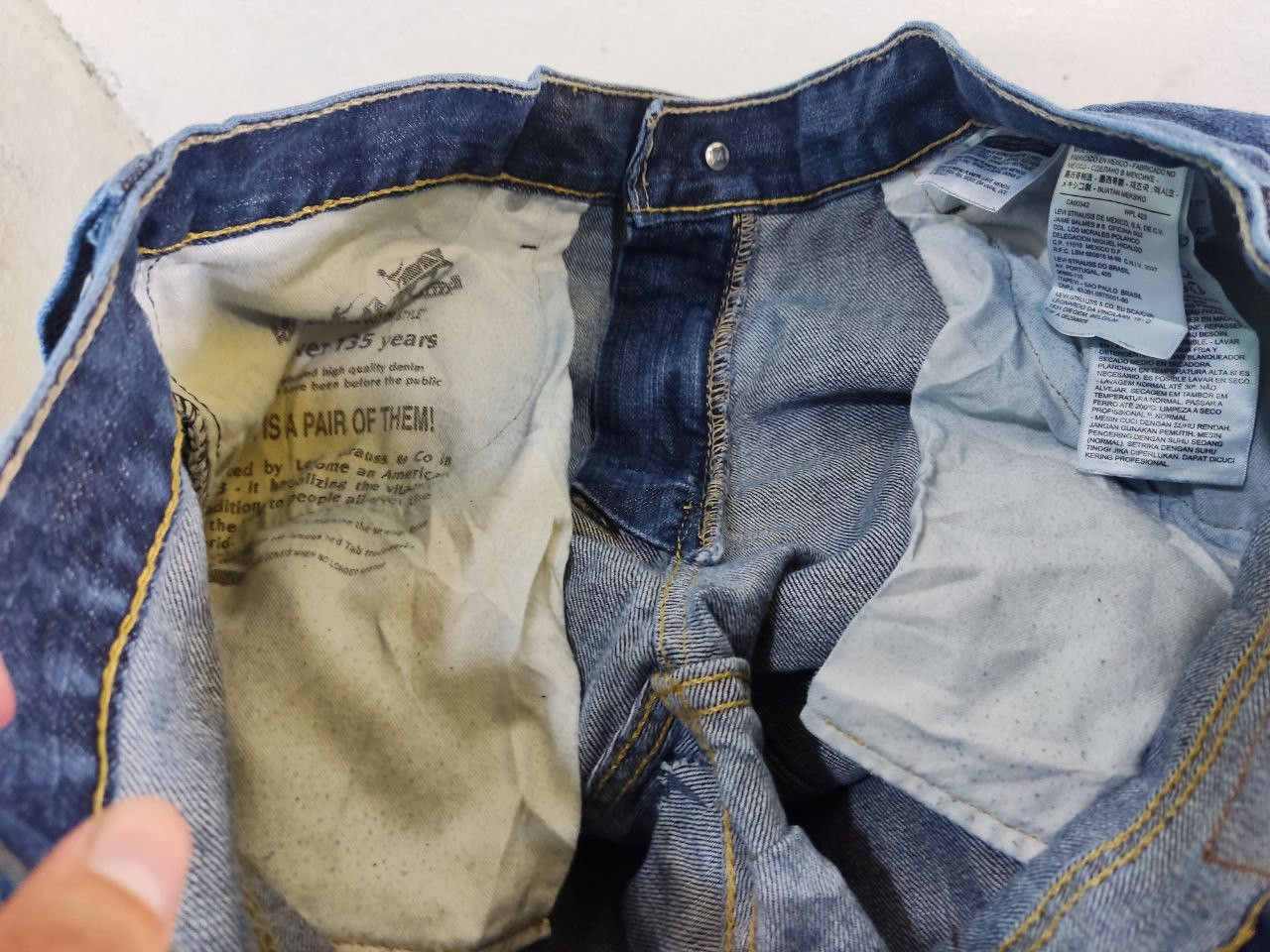 Levi's levis 559 relaxed straight distressed denim Size US 37 - 6 Thumbnail