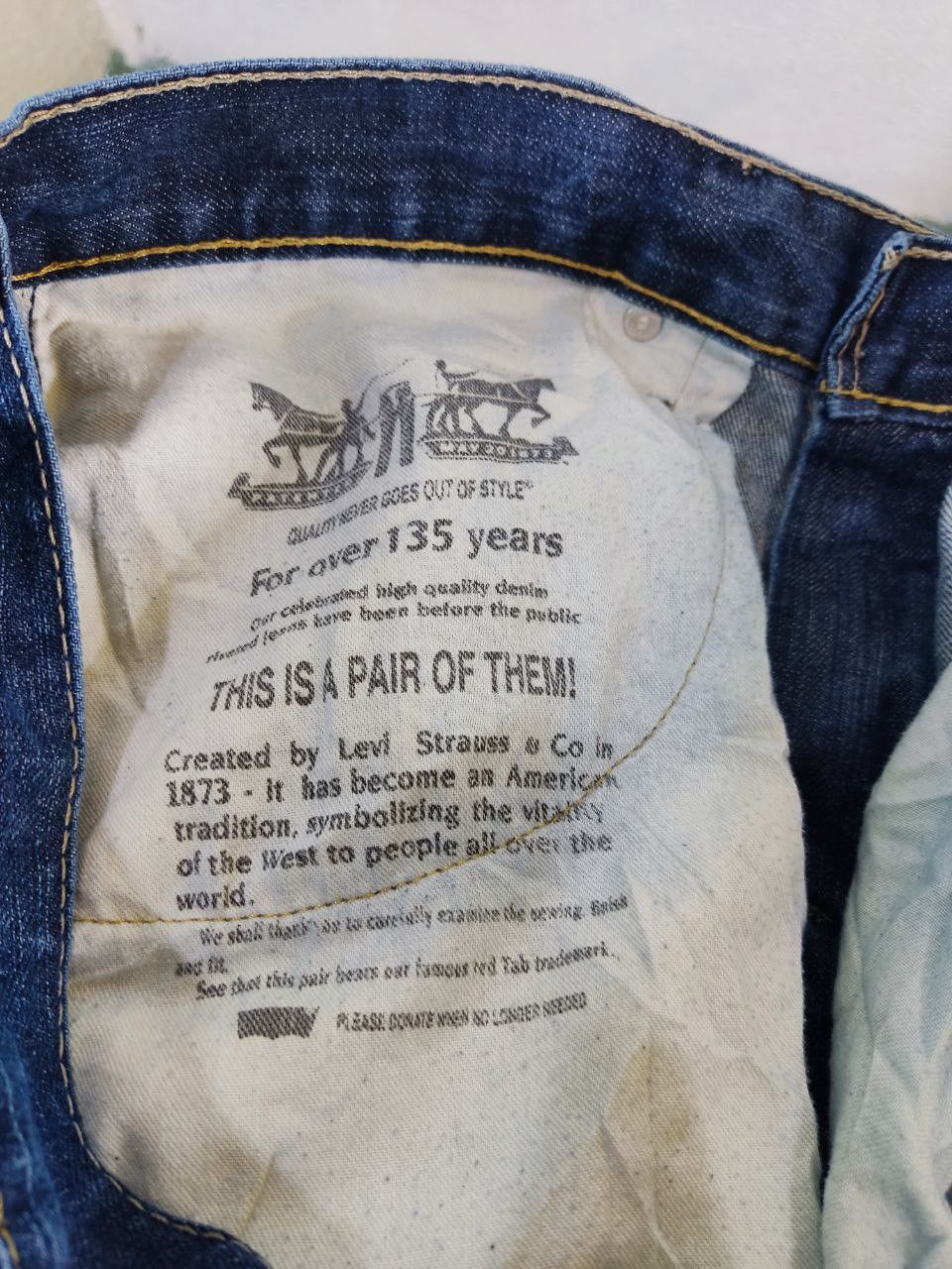 Levi's levis 559 relaxed straight distressed denim Size US 37 - 4 Thumbnail
