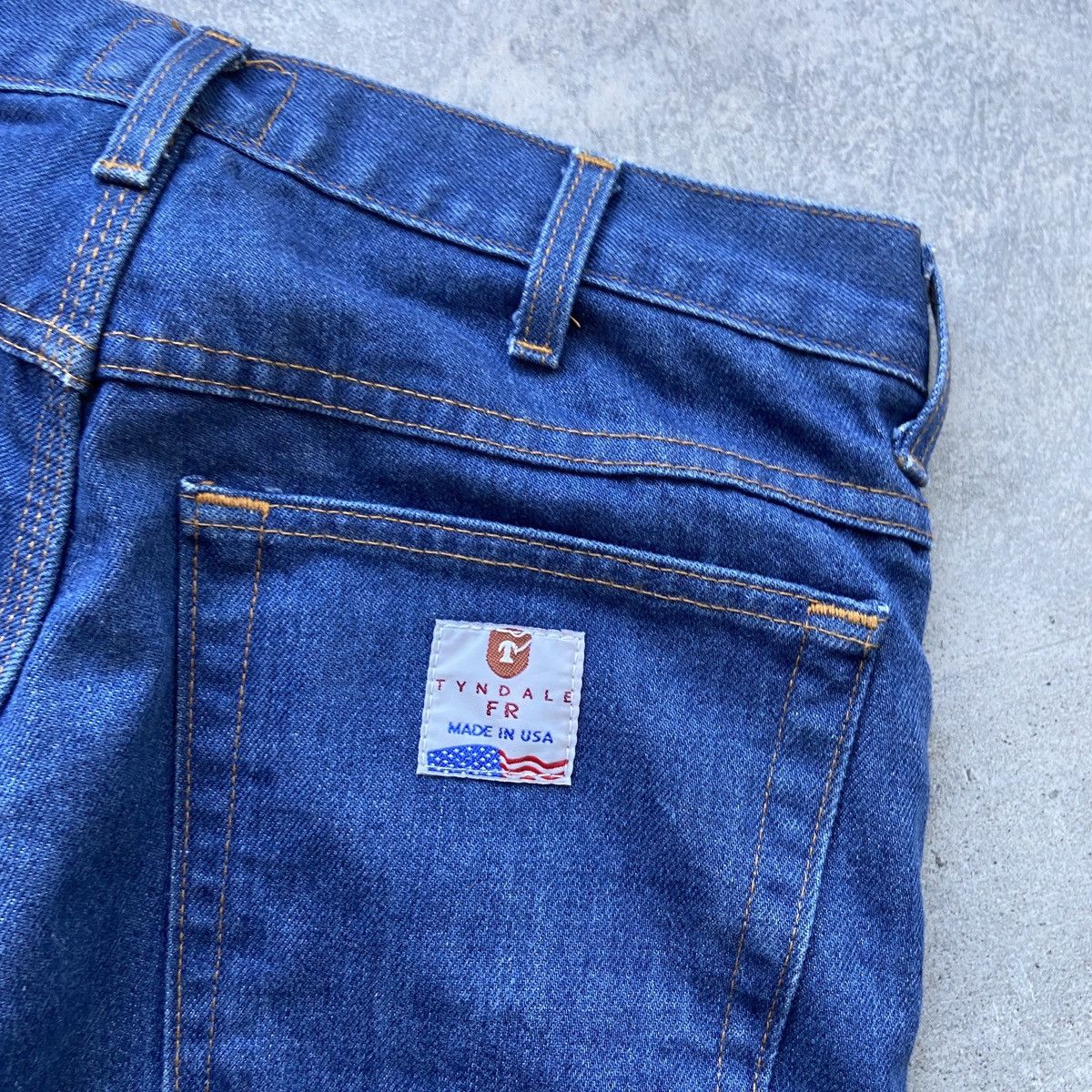 Vintage Tyndall denim jeans Made in USA flame resistant Size US 31 - 7 Thumbnail