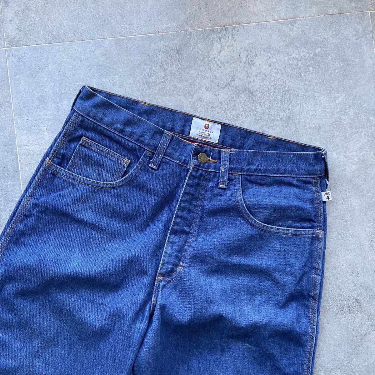 Vintage Tyndall denim jeans Made in USA flame resistant Size US 31 - 2 Thumbnail