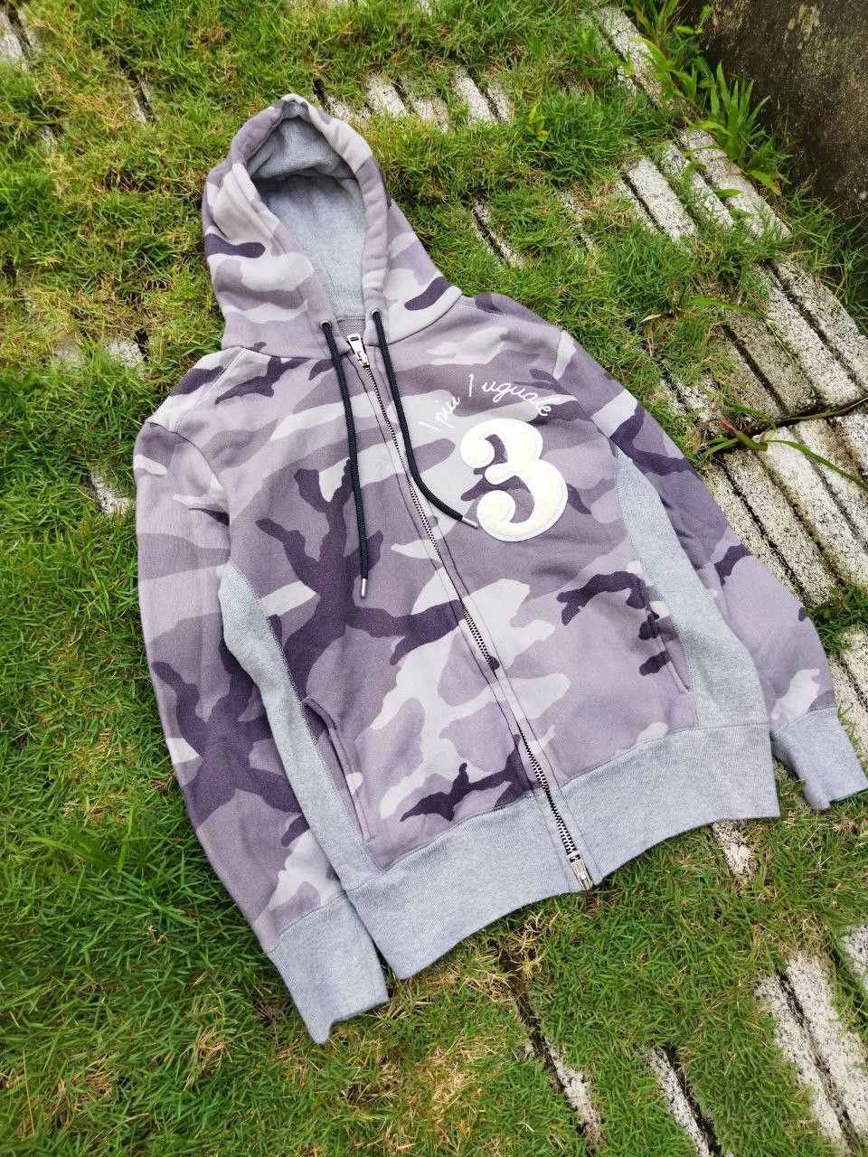Japanese Brand 1piu1uguale3 Number Nine Camo Hoodie Size US M / EU 48-50 / 2 - 4 Thumbnail