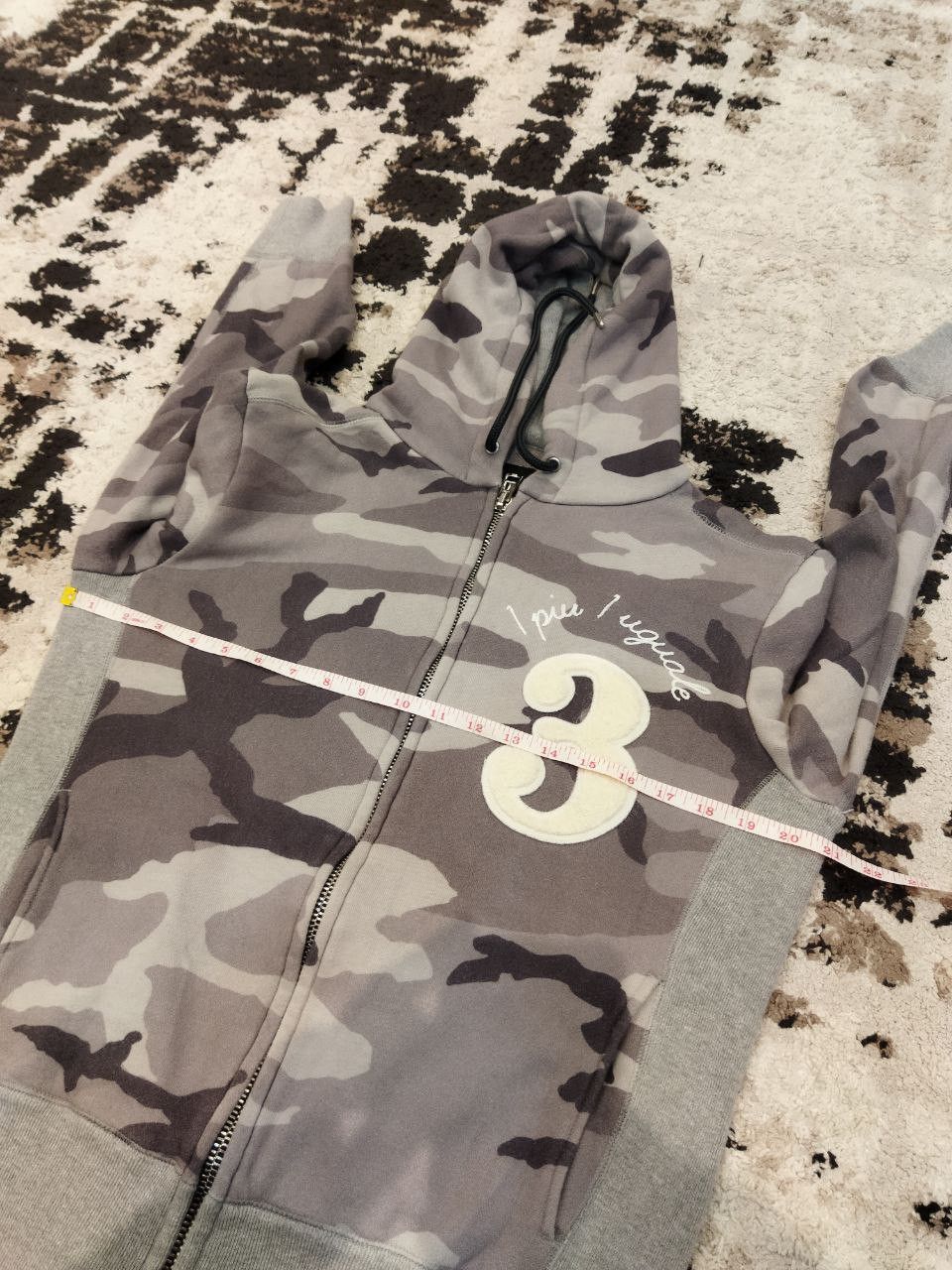 Japanese Brand 1piu1uguale3 Number Nine Camo Hoodie Size US M / EU 48-50 / 2 - 11 Thumbnail