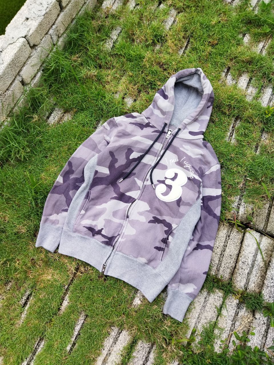 Japanese Brand 1piu1uguale3 Number Nine Camo Hoodie Size US M / EU 48-50 / 2 - 3 Thumbnail