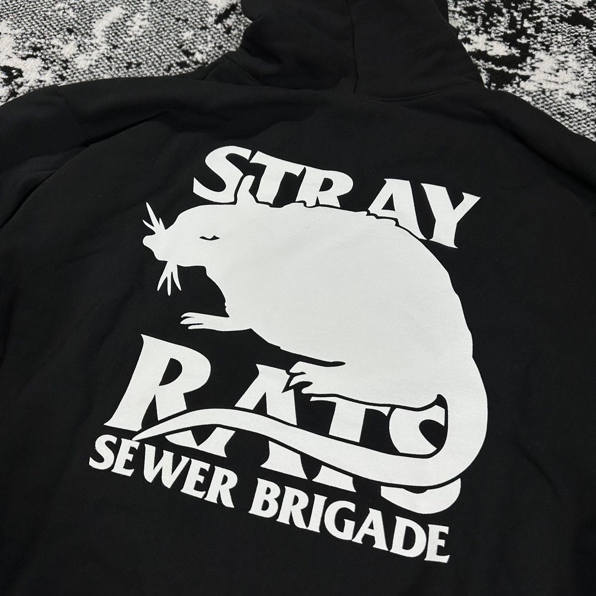 Stray Rats STRAY RATS SEWER BRIGADE HOODIE BLACK - LARGE Size US L / EU 52-54 / 3 - 3 Thumbnail