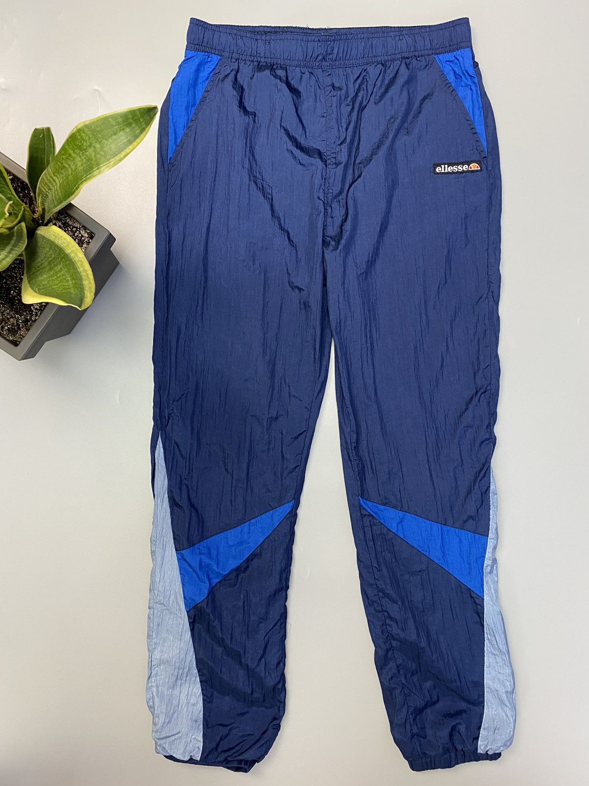 Ellesse × Vintage Vintage Ellesse Blue Nylon Track Pants Size US 34 / EU 50 - 2 Thumbnail