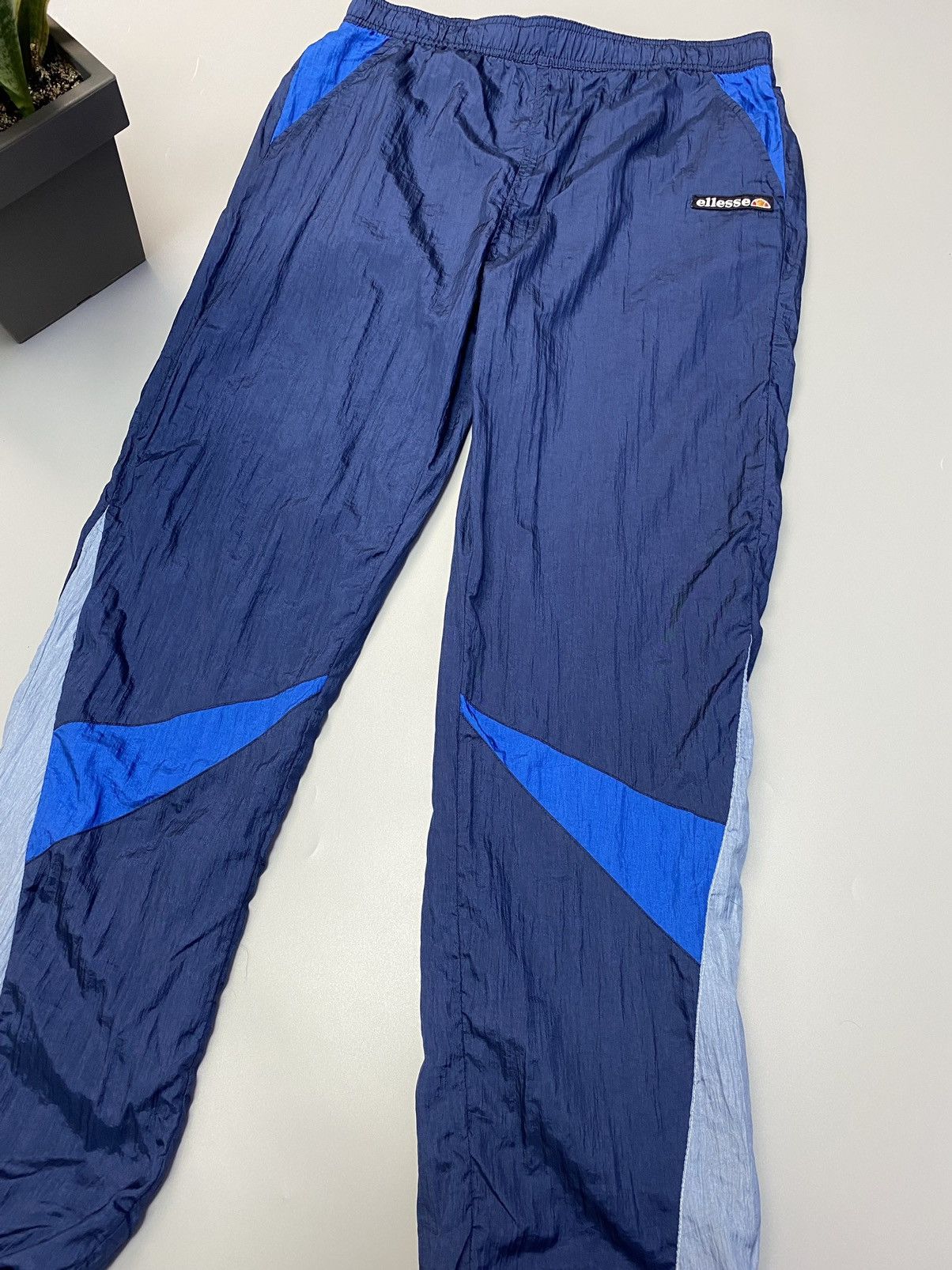 Ellesse × Vintage Vintage Ellesse Blue Nylon Track Pants Size US 34 / EU 50 - 5 Thumbnail