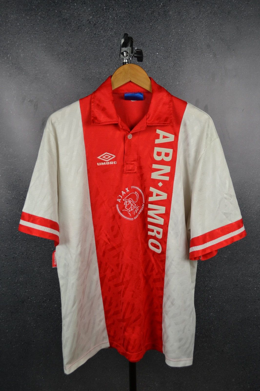 image of Vintage Ajax Amsterdam 1993 Home Umbro Soccer Jersey, Men's (Size XL)