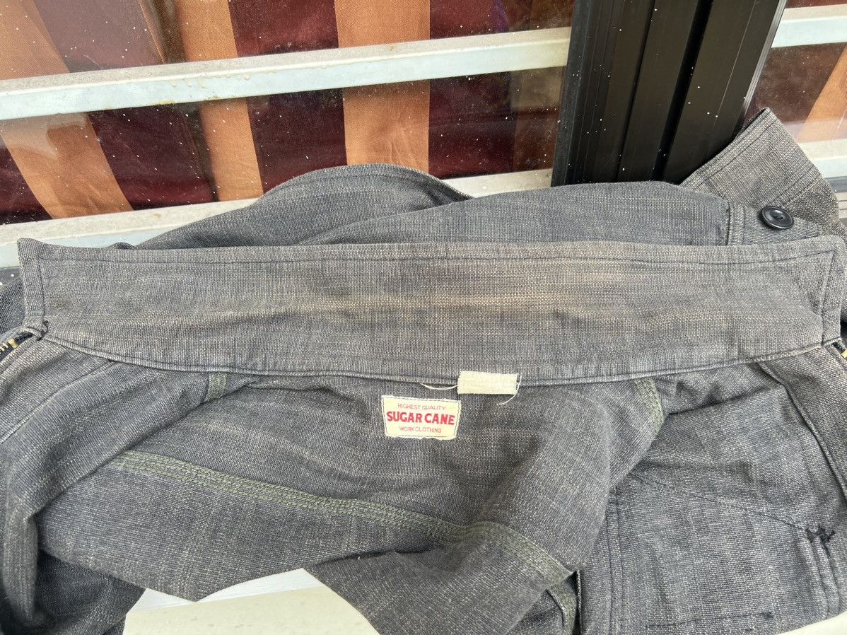 Sugar Cane Vintage Sugar Cane Japan Sun Fade Wax Denim Work Jacket Size US L / EU 52-54 / 3 - 20 Thumbnail