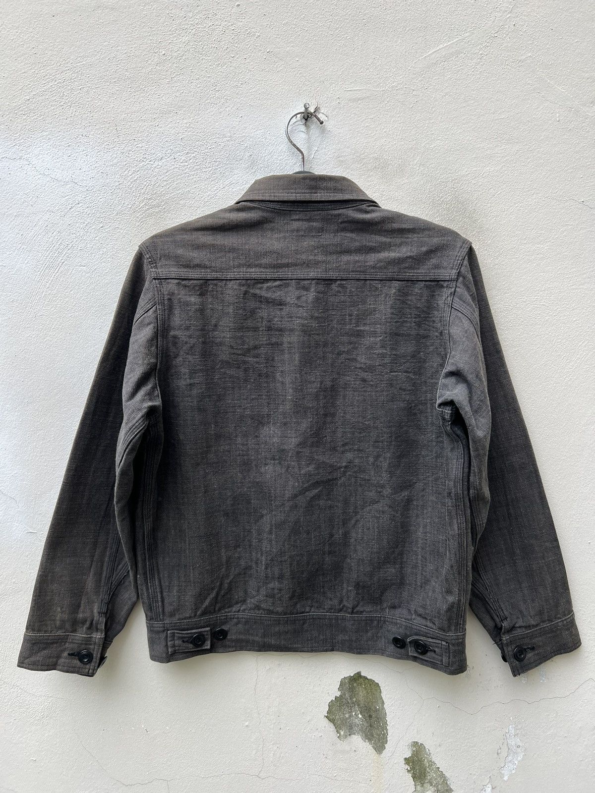 Sugar Cane Vintage Sugar Cane Japan Sun Fade Wax Denim Work Jacket Size US L / EU 52-54 / 3 - 12 Thumbnail