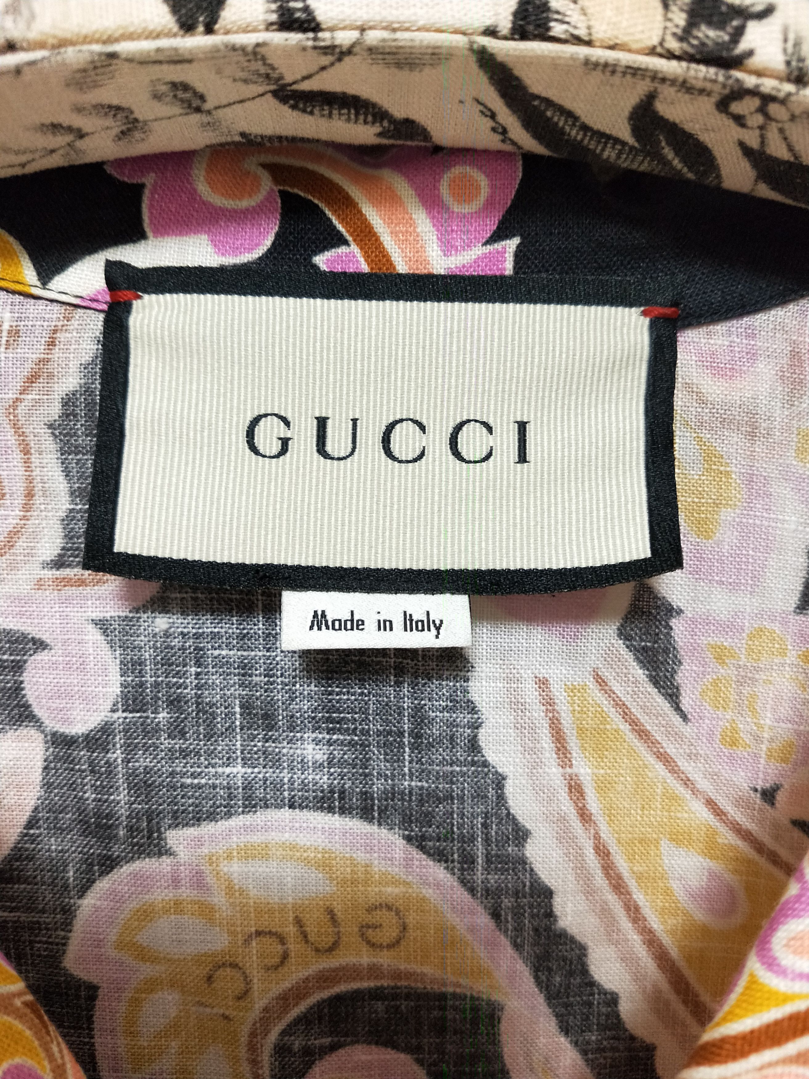 Gucci Paisley Floral Button Up Shirt Size US M / EU 48-50 / 2 - 4 Thumbnail
