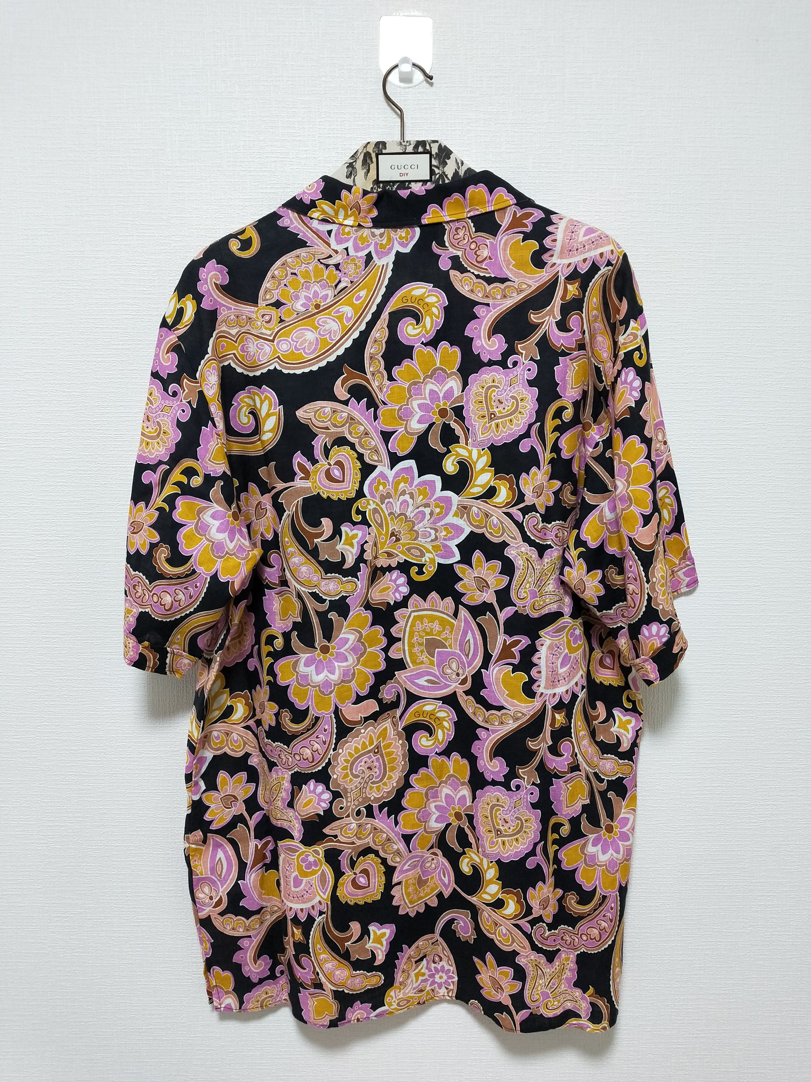 Gucci Paisley Floral Button Up Shirt Size US M / EU 48-50 / 2 - 2 Thumbnail