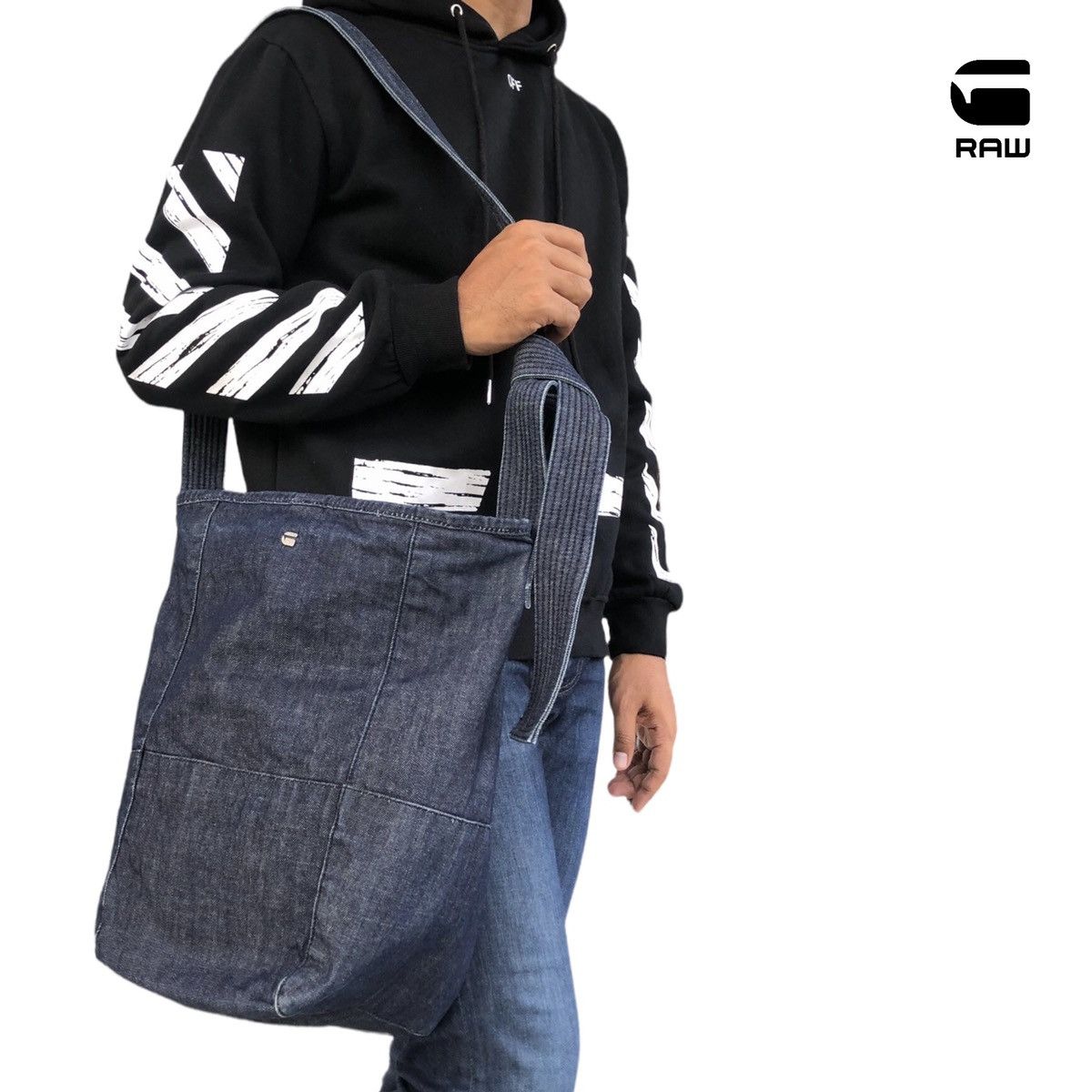 G-Star G-STAR RAW Denim Tote Bag Distressed Style Size ONE SIZE - 1 Thumbnail
