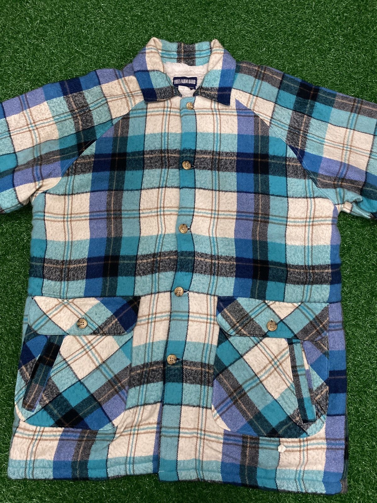 Flannel × Japanese Brand × Vintage Vintage free farm hand Flannel Jacket Size US L / EU 52-54 / 3 - 7 Thumbnail