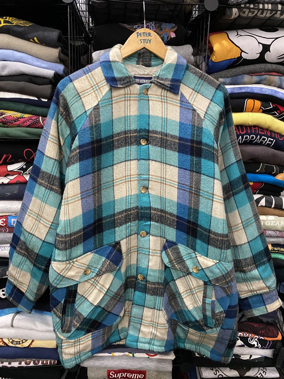 Flannel × Japanese Brand × Vintage Vintage free farm hand Flannel Jacket Size US L / EU 52-54 / 3 - 1 Thumbnail