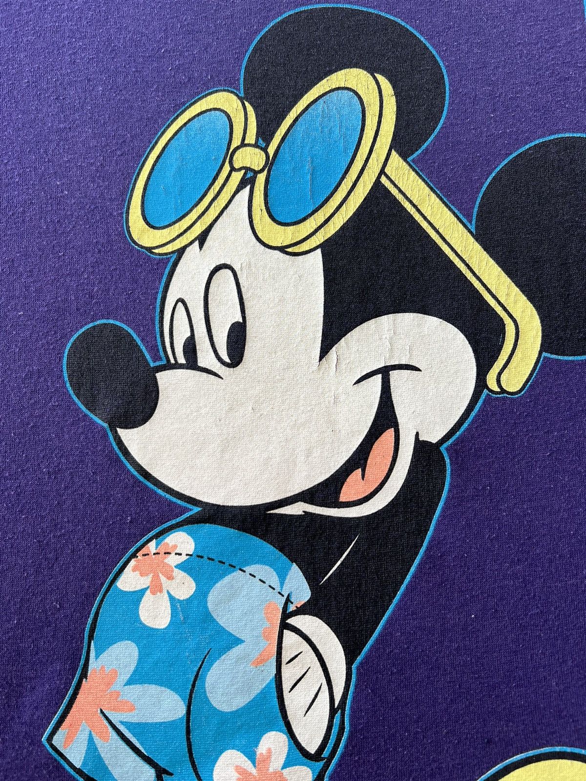 Disney Vintage 90s Disney Mickey Mouse Purple Tee (Beauty Beast) Size US L / EU 52-54 / 3 - 4 Thumbnail