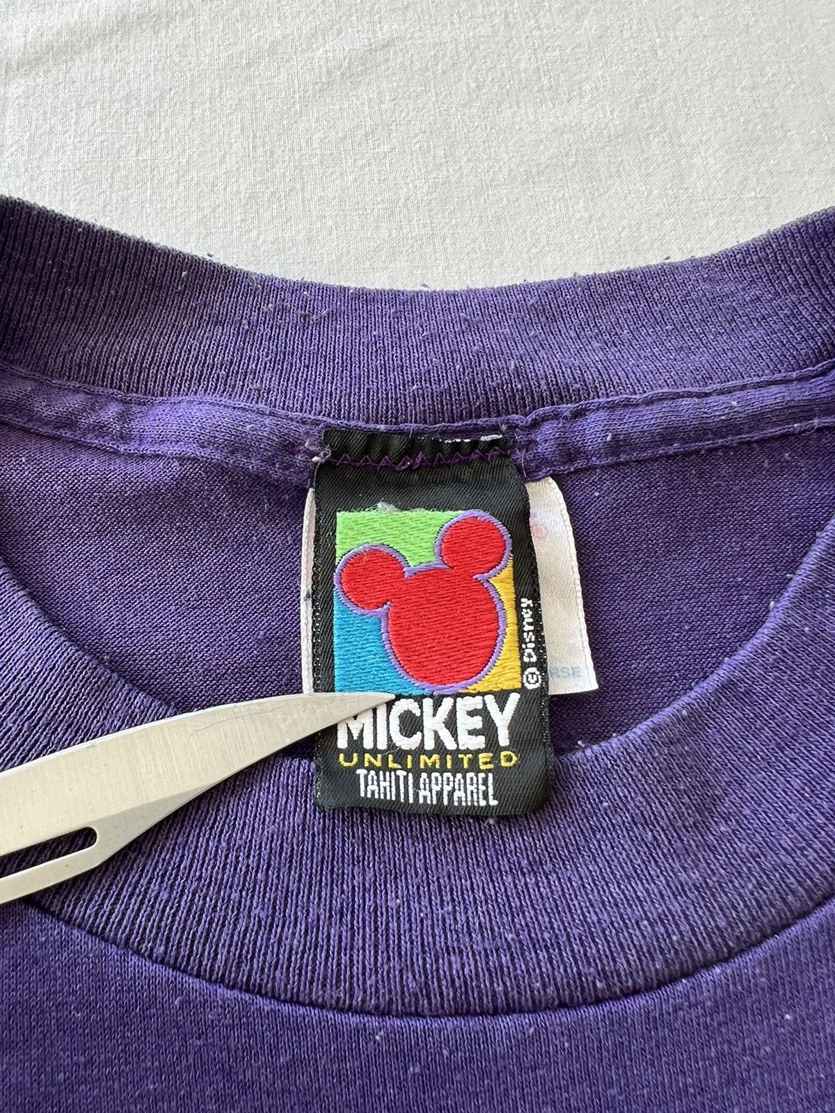 Disney Vintage 90s Disney Mickey Mouse Purple Tee (Beauty Beast) Size US L / EU 52-54 / 3 - 14 Thumbnail