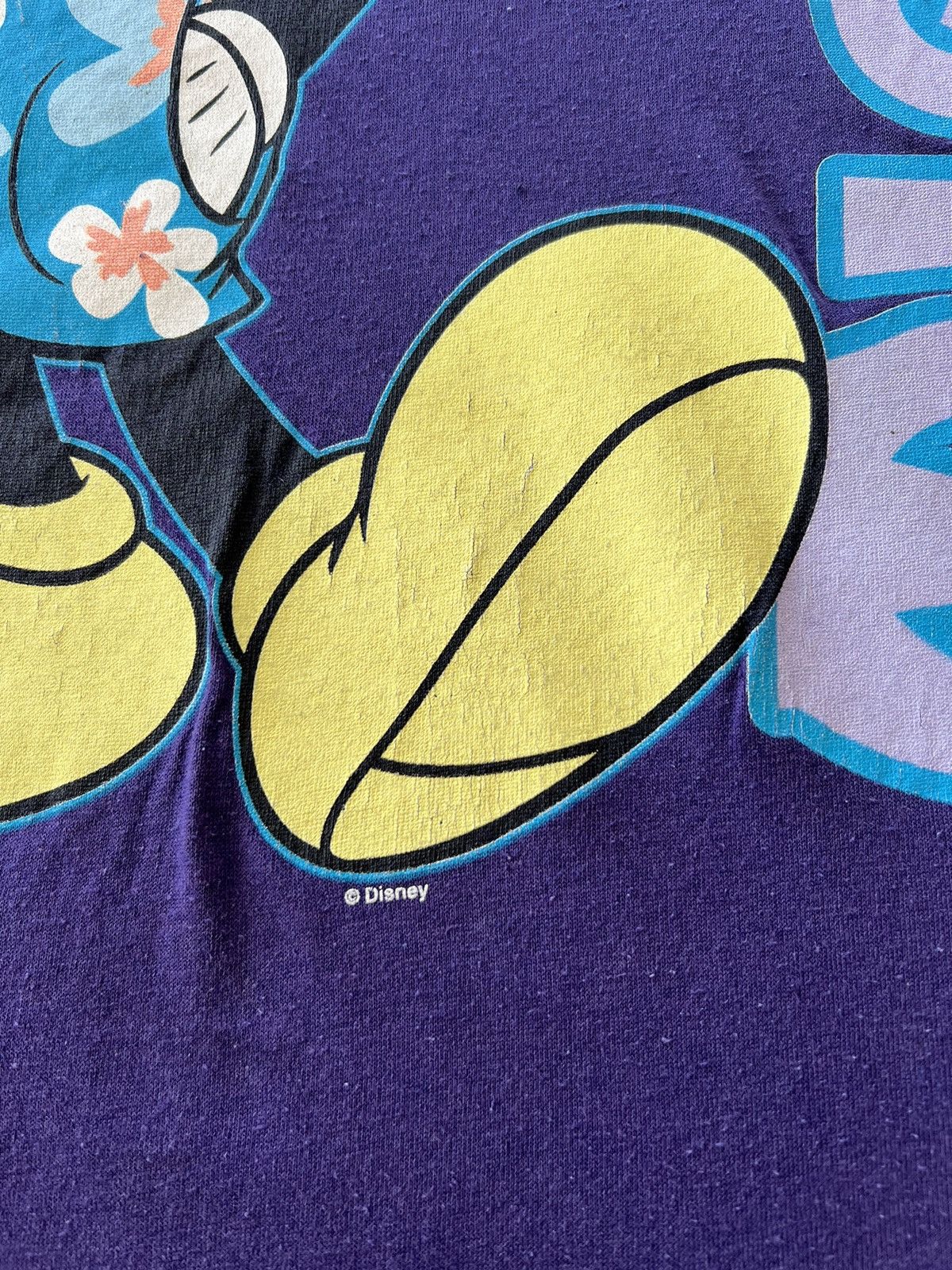 Disney Vintage 90s Disney Mickey Mouse Purple Tee (Beauty Beast) Size US L / EU 52-54 / 3 - 6 Thumbnail