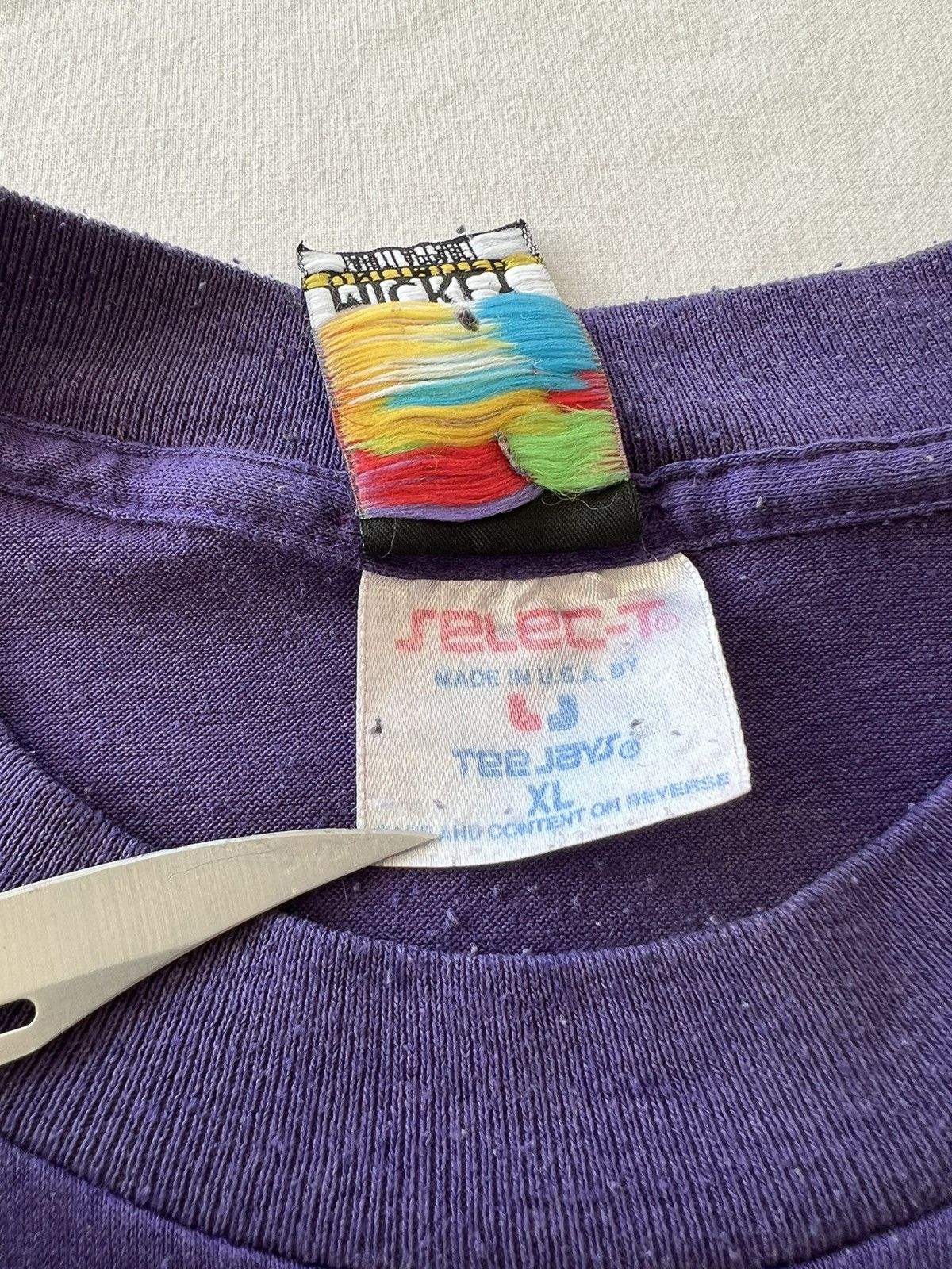 Disney Vintage 90s Disney Mickey Mouse Purple Tee (Beauty Beast) Size US L / EU 52-54 / 3 - 15 Thumbnail