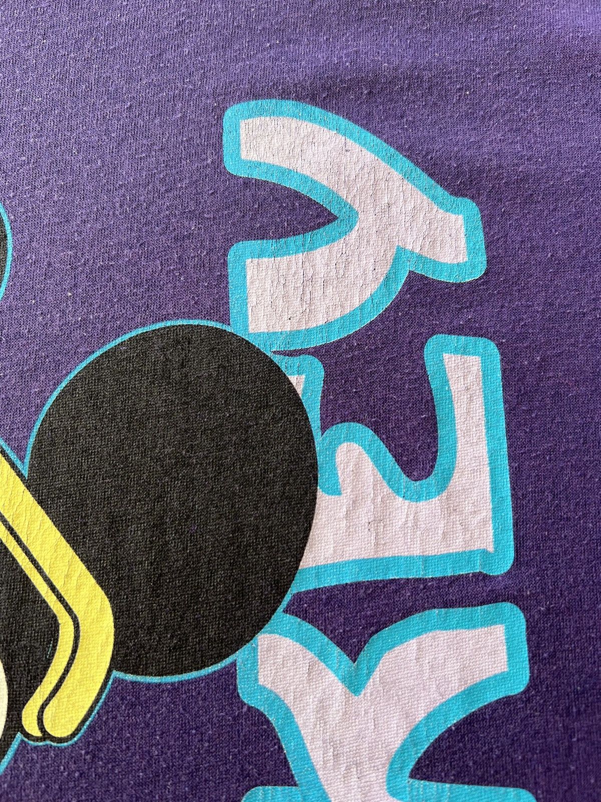 Disney Vintage 90s Disney Mickey Mouse Purple Tee (Beauty Beast) Size US L / EU 52-54 / 3 - 5 Thumbnail