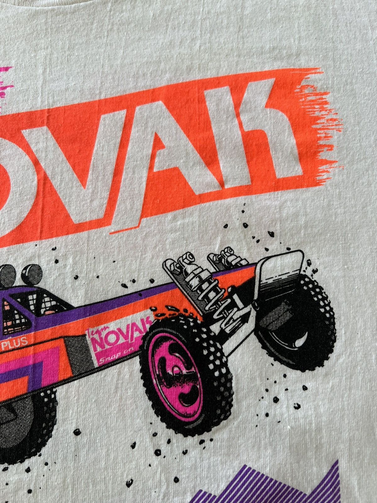 Band Tees Vintage 90s Team Novak Electronics Racing White Tee Size US L / EU 52-54 / 3 - 6 Thumbnail