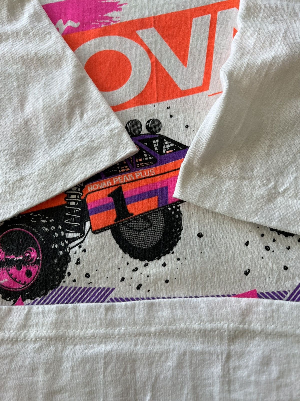 Band Tees Vintage 90s Team Novak Electronics Racing White Tee Size US L / EU 52-54 / 3 - 10 Thumbnail