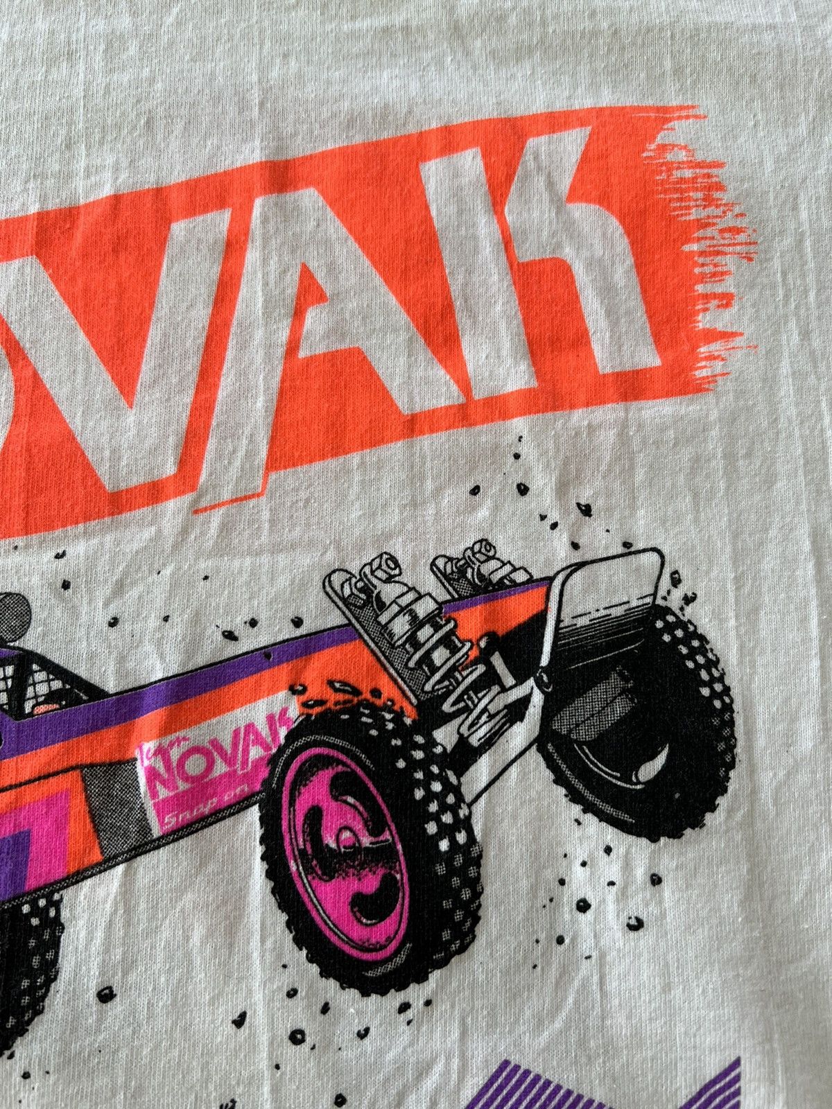 Band Tees Vintage 90s Team Novak Electronics Racing White Tee Size US L / EU 52-54 / 3 - 18 Thumbnail