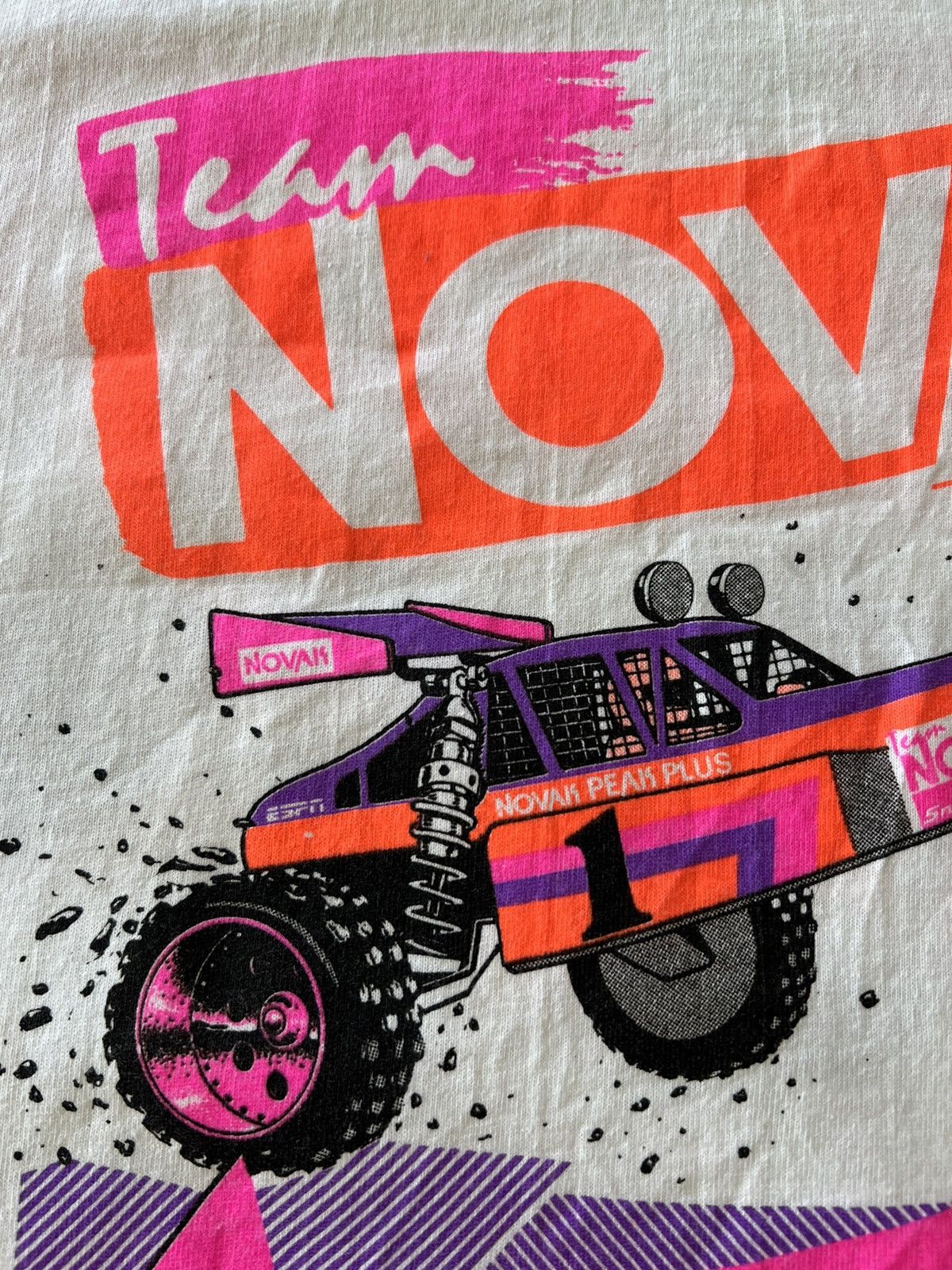 Band Tees Vintage 90s Team Novak Electronics Racing White Tee Size US L / EU 52-54 / 3 - 17 Thumbnail