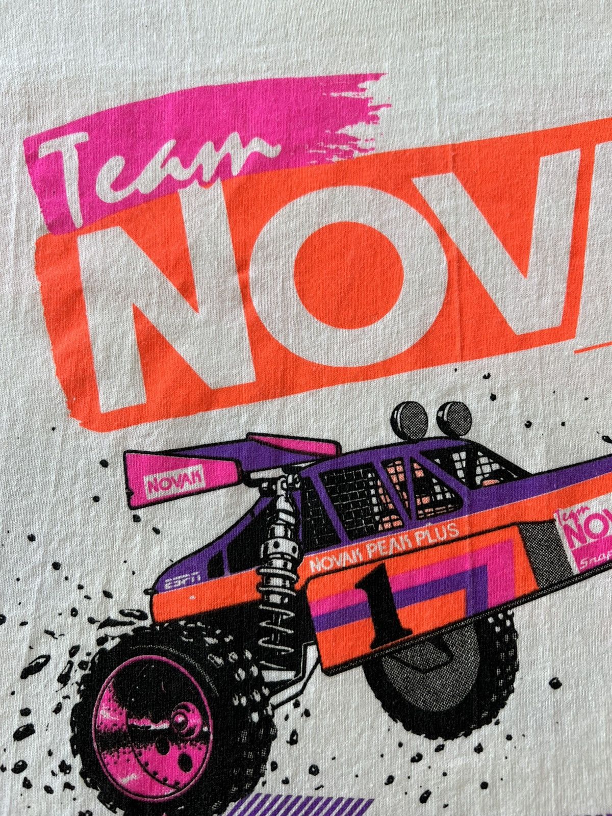 Band Tees Vintage 90s Team Novak Electronics Racing White Tee Size US L / EU 52-54 / 3 - 7 Thumbnail