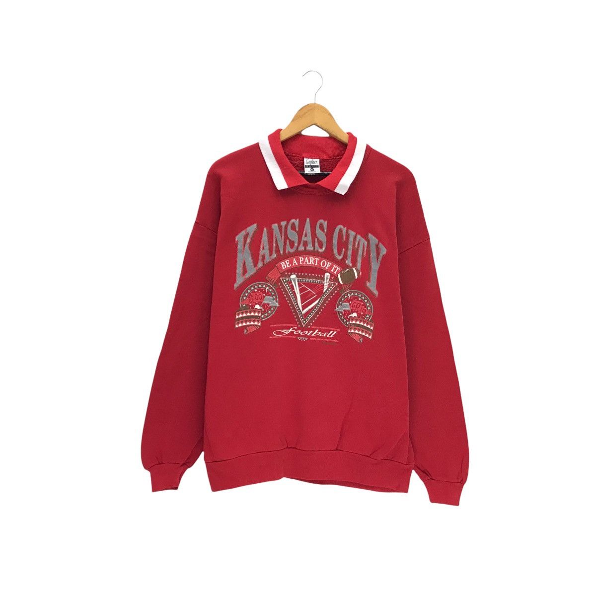 Vintage Vintage Gopher Sports Sweatshirt Kansas City Football Size US L / EU 52-54 / 3 - 1 Thumbnail