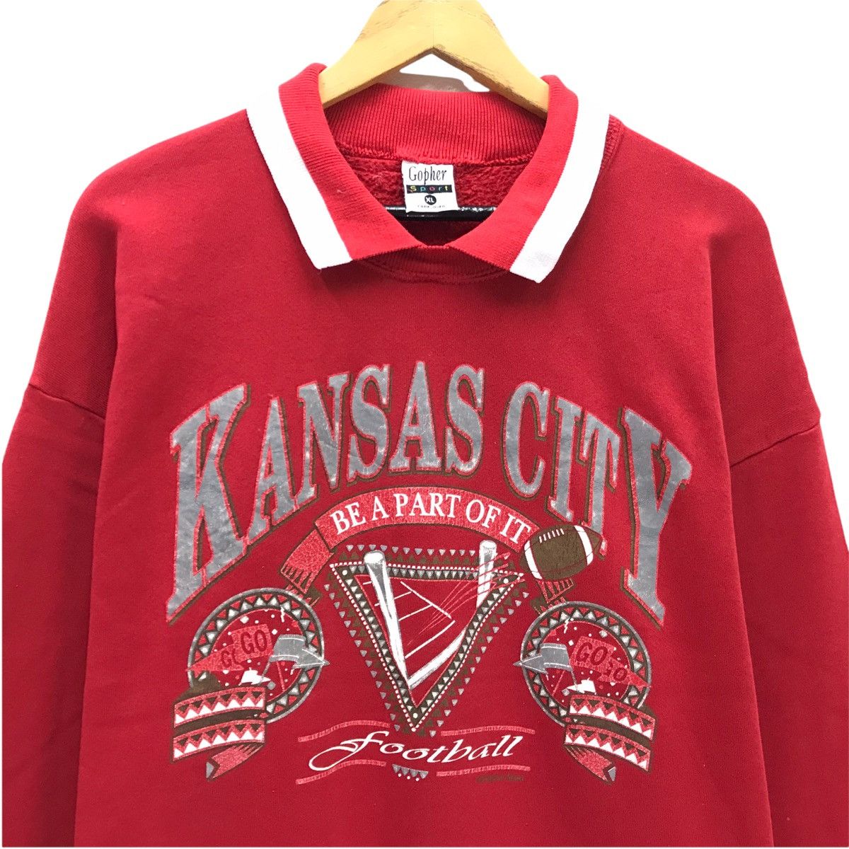Vintage Vintage Gopher Sports Sweatshirt Kansas City Football Size US L / EU 52-54 / 3 - 4 Thumbnail