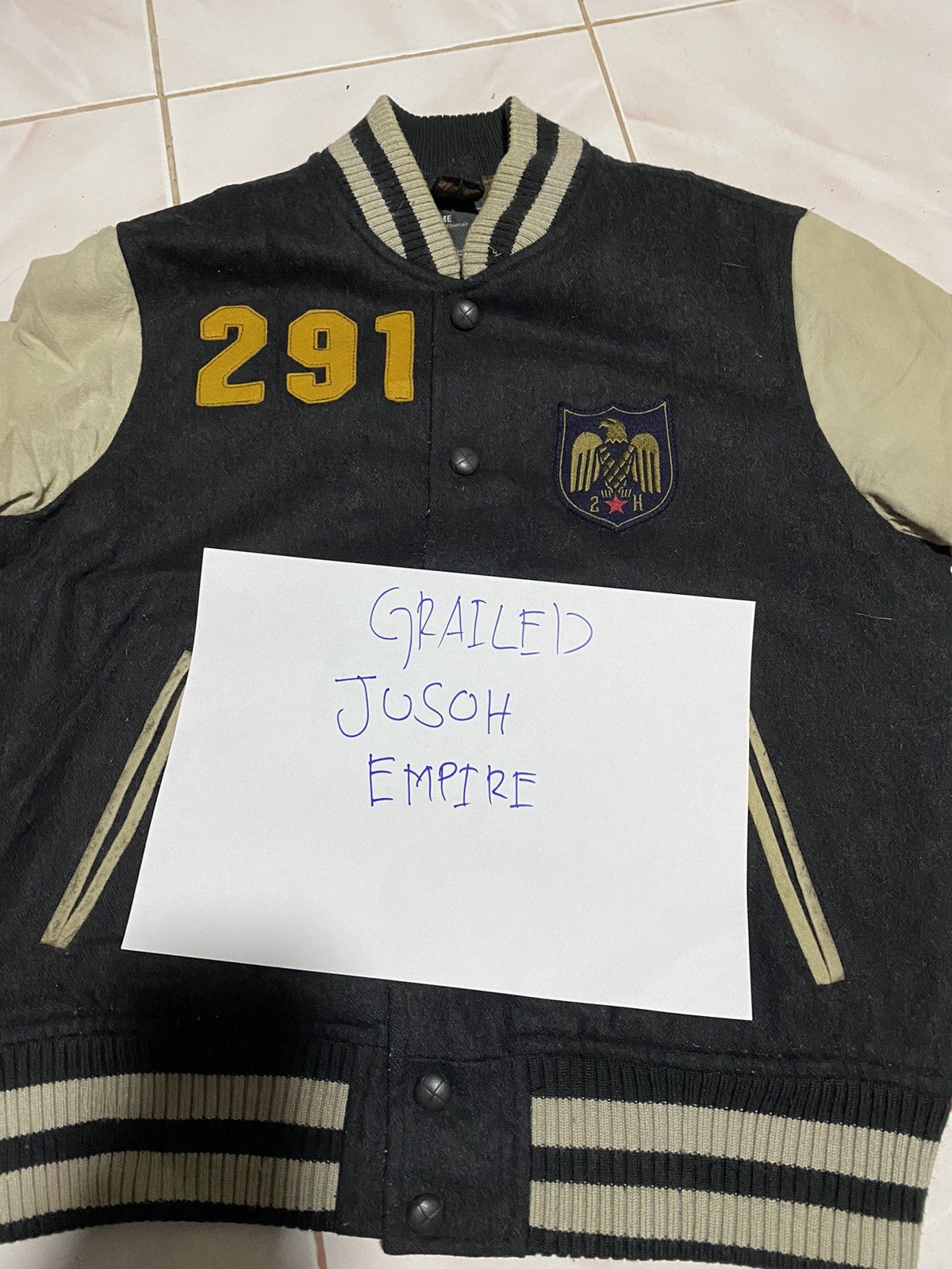 Japanese Brand 291295=HOMME VARSITY JACKET WOOL FABRIC Size US M / EU 48-50 / 2 - 7 Thumbnail