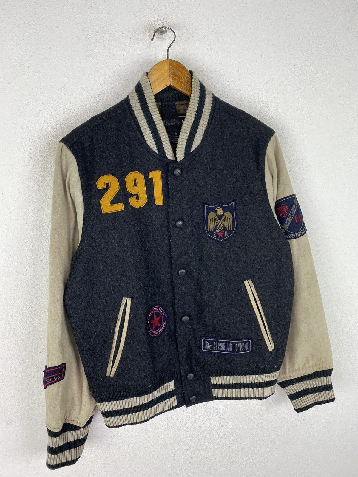 Japanese Brand 291295=HOMME VARSITY JACKET WOOL FABRIC Size US M / EU 48-50 / 2 - 3 Thumbnail