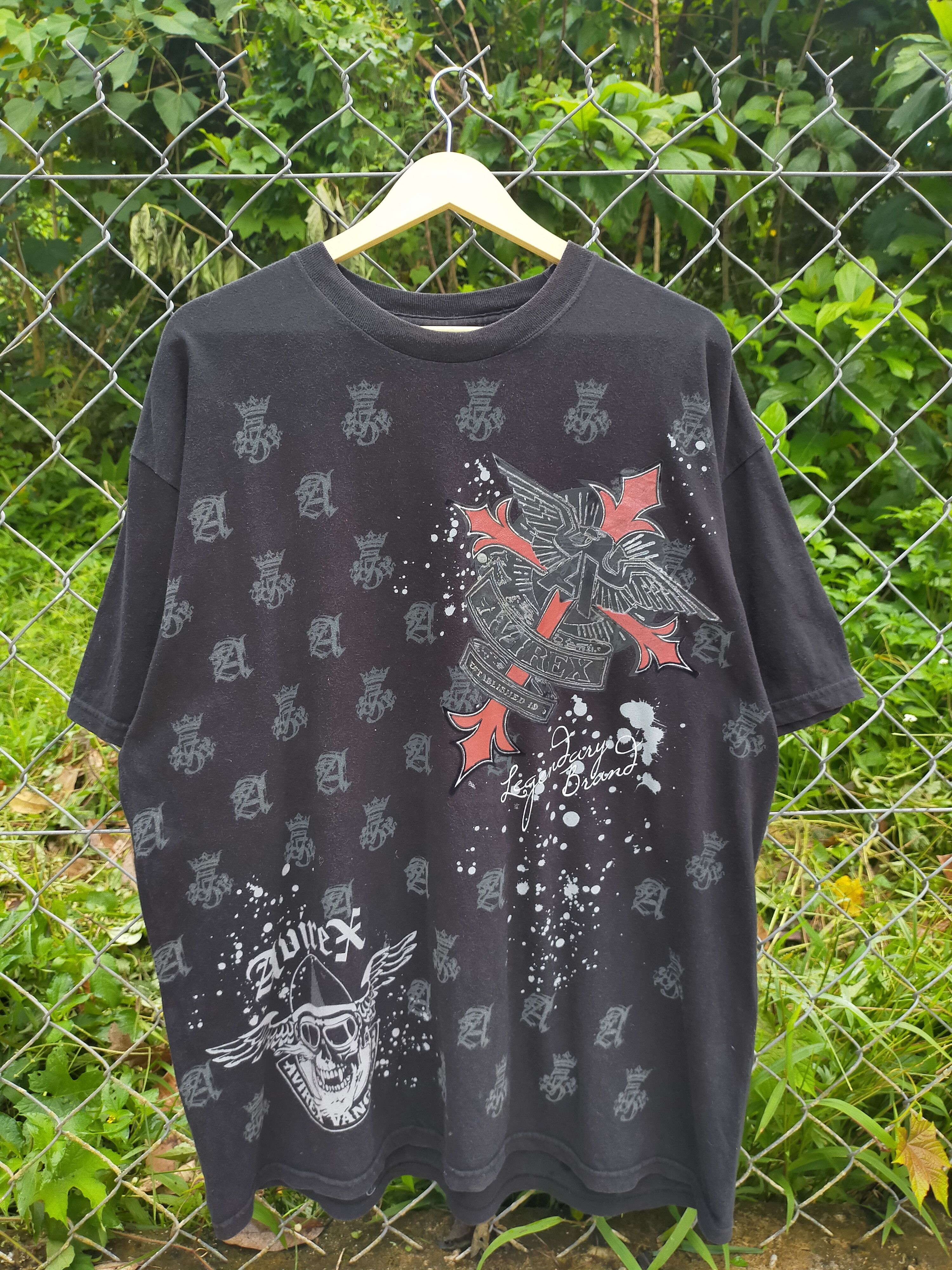 Avirex Avirex Vanguard Full Print Skull Shirt Size US XL / EU 56 / 4 - 1 Thumbnail